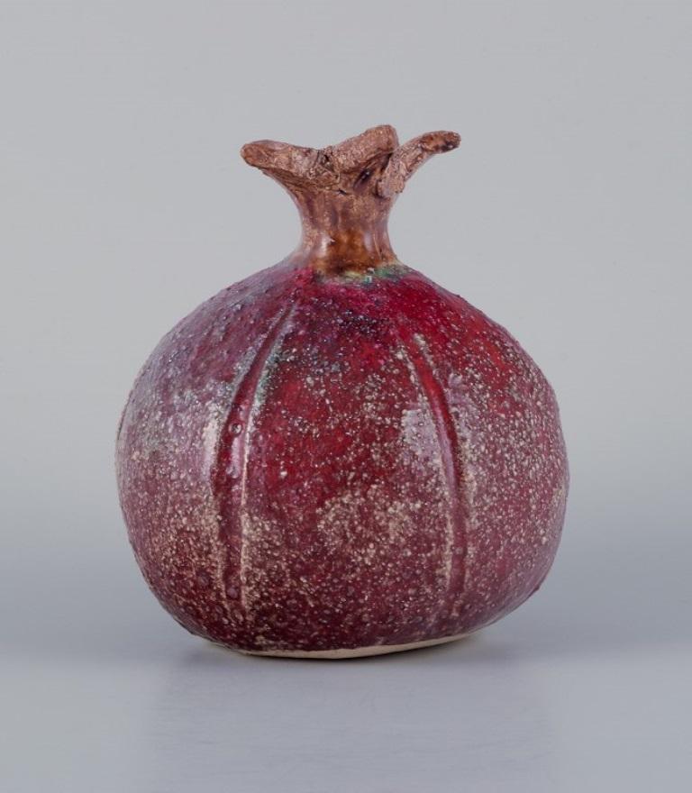 Glazed Linda Mathison, Swedish contemporary ceramist. Unique ceramic vase For Sale