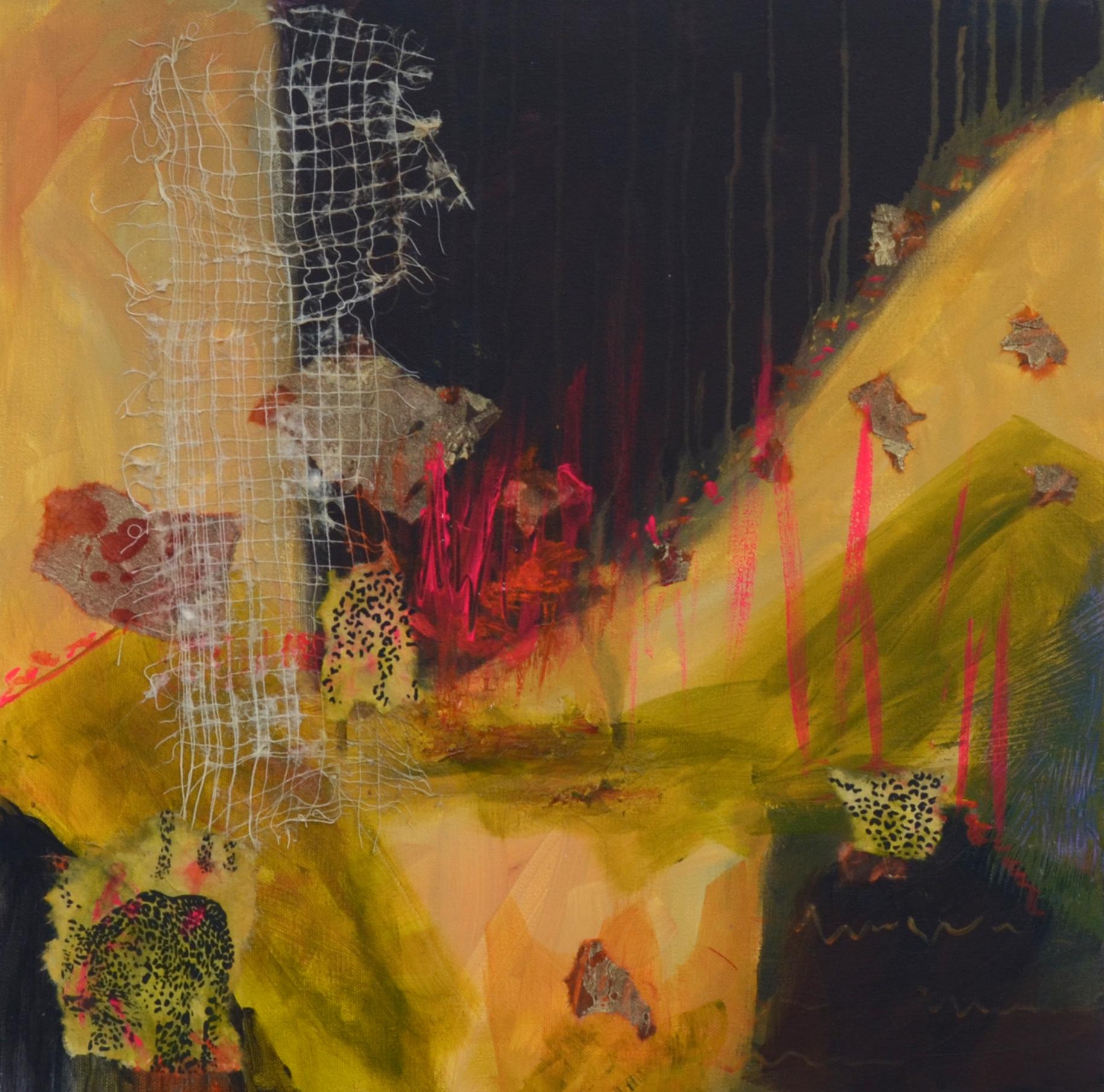 The Spots Remain, Abstract Painting - Mixed Media Art by Linda McCord