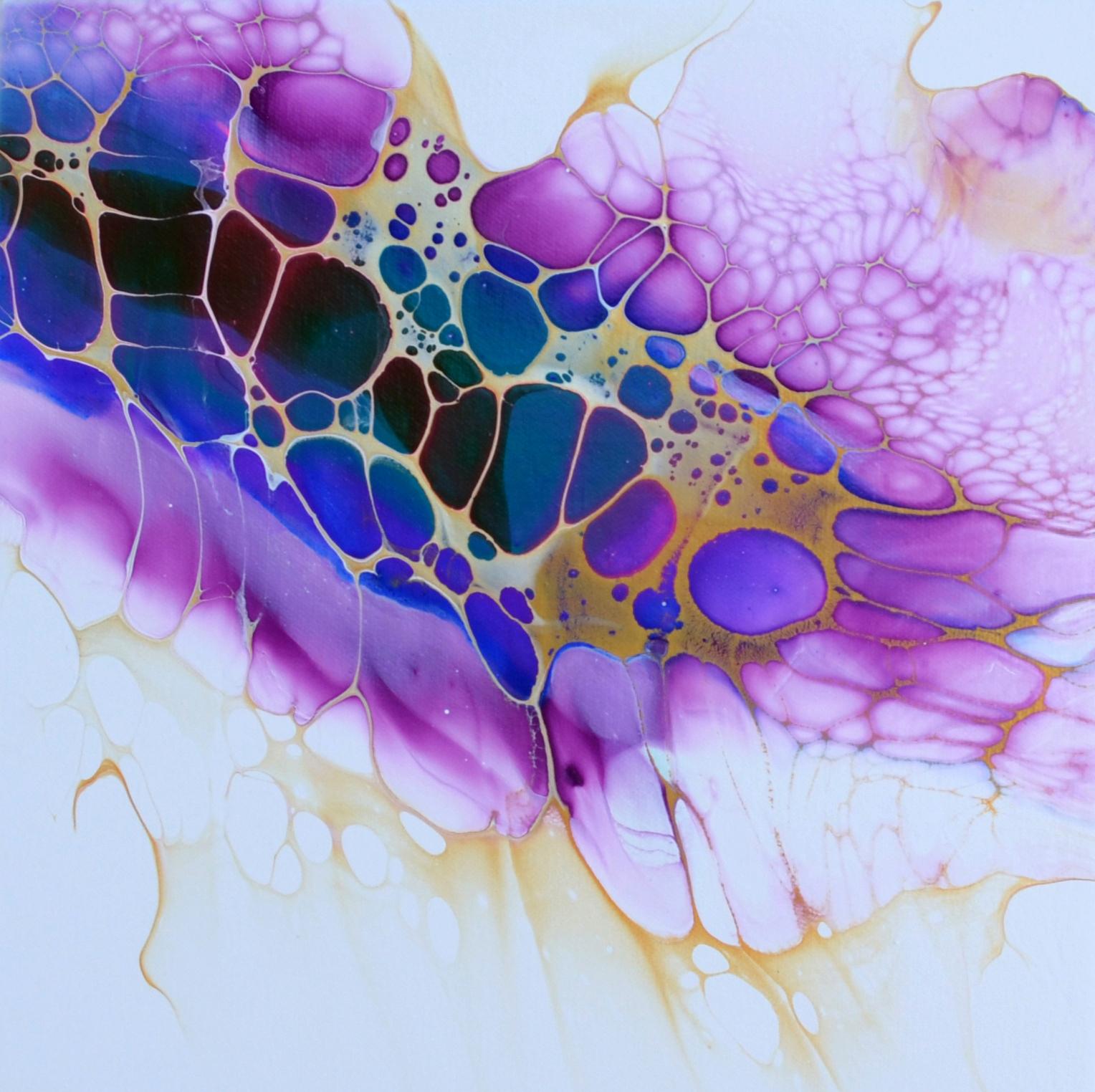 Abstract Painting di Linda McCord - Dietro il velo, Pittura astratta