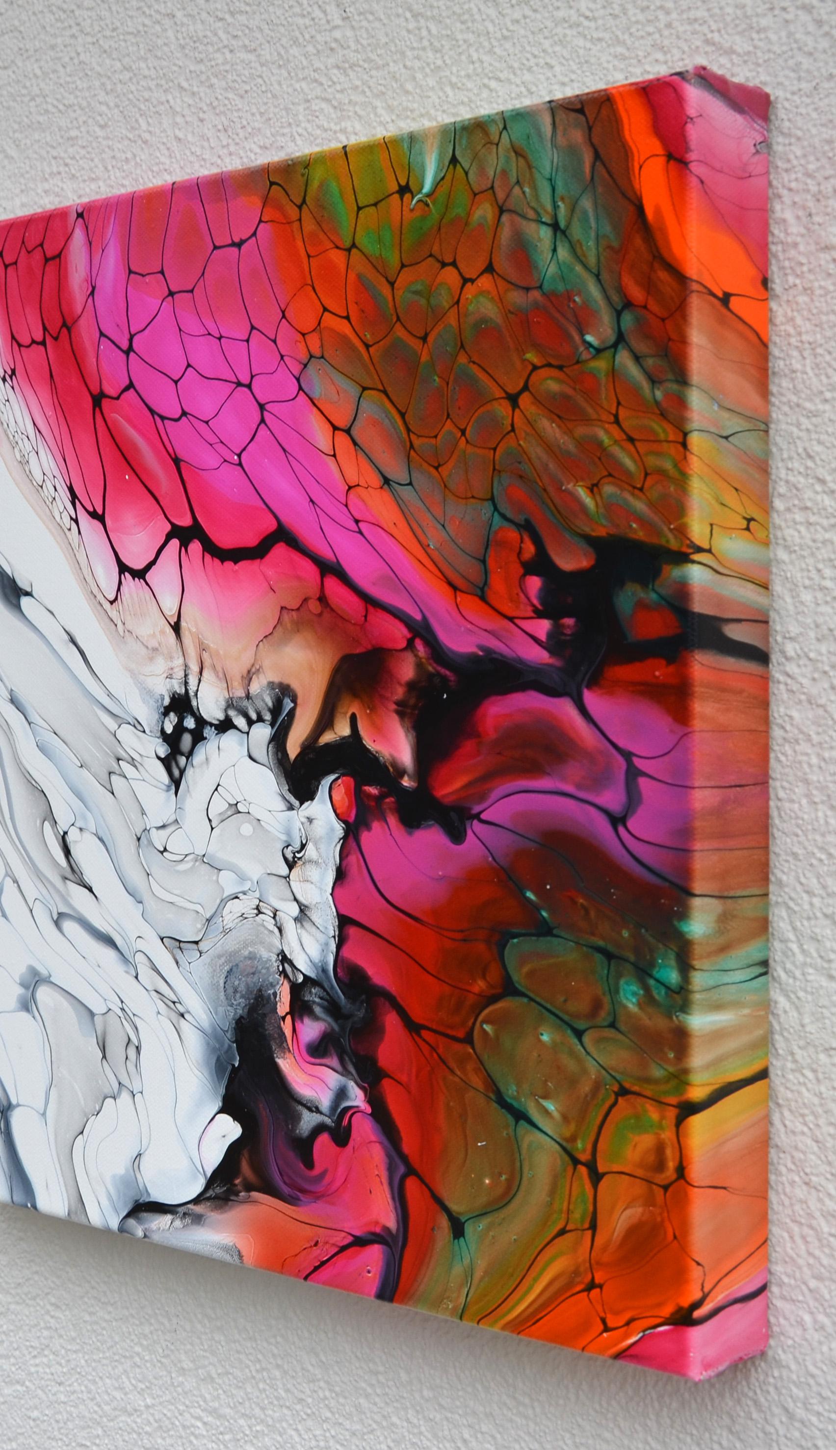 Scoppiettante, pittura astratta - Painting di Linda McCord