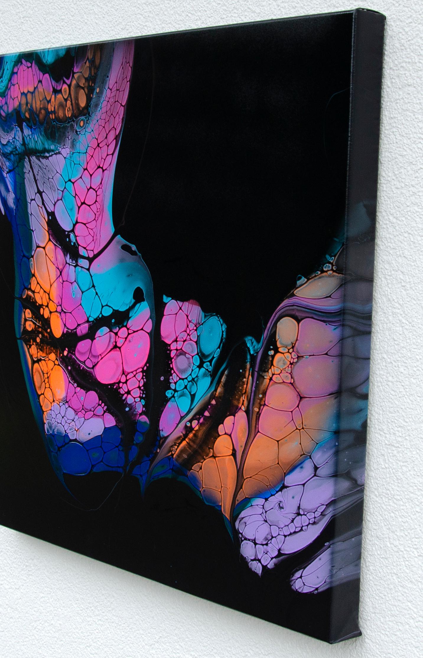 <p>Artist Comments<br>From her After Midnight series, artist Linda McCord showcases vibrant reefs amidst a deep, dark sea devoid of light. The acrylic pouring technique forms organic-shaped cells, adding a sense of fluidity to the scene. The