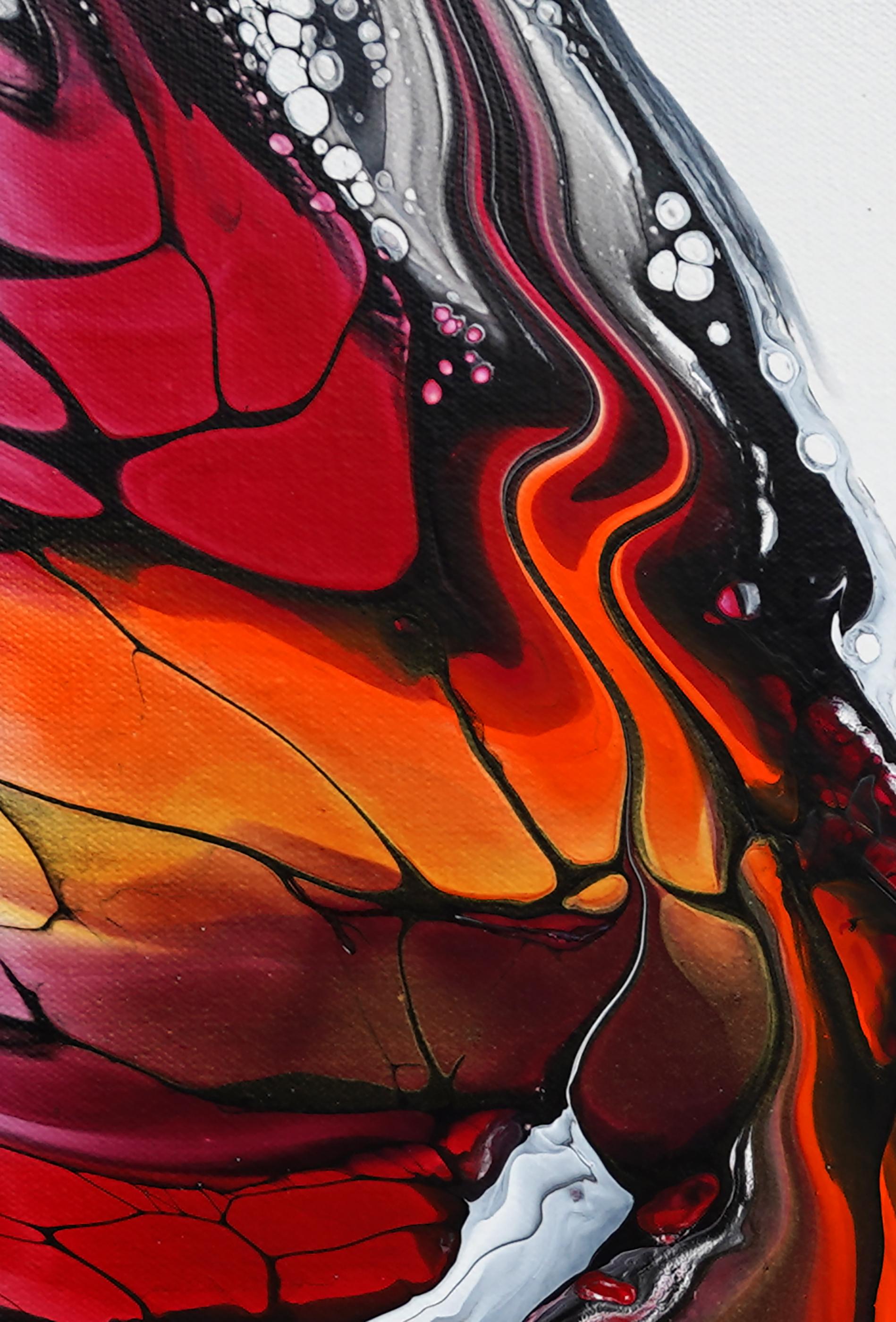 Verso est, Pittura astratta - Abstract Painting Grigio di Linda McCord