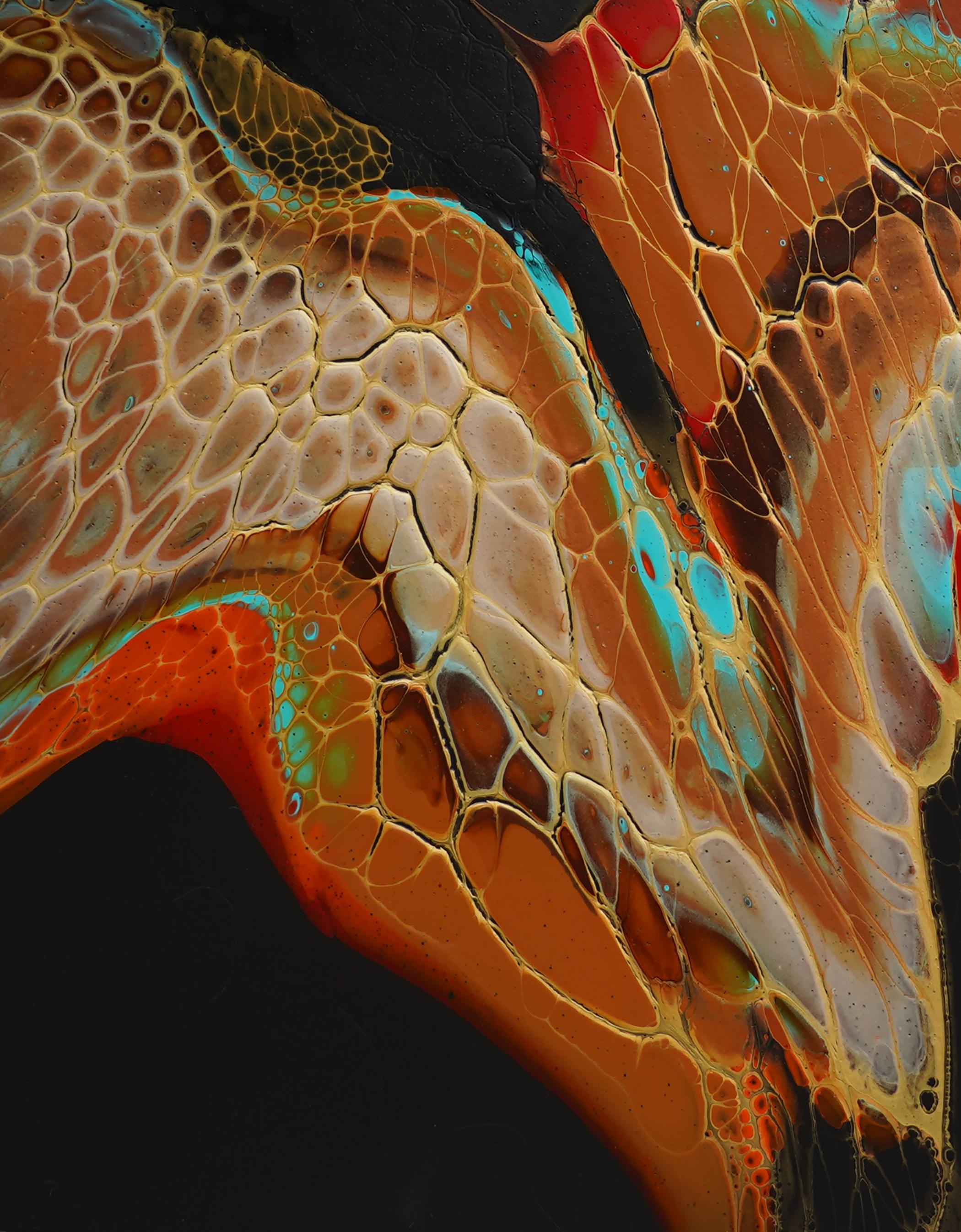Pittura astratta ed euforica - Abstract Painting Marrone di Linda McCord