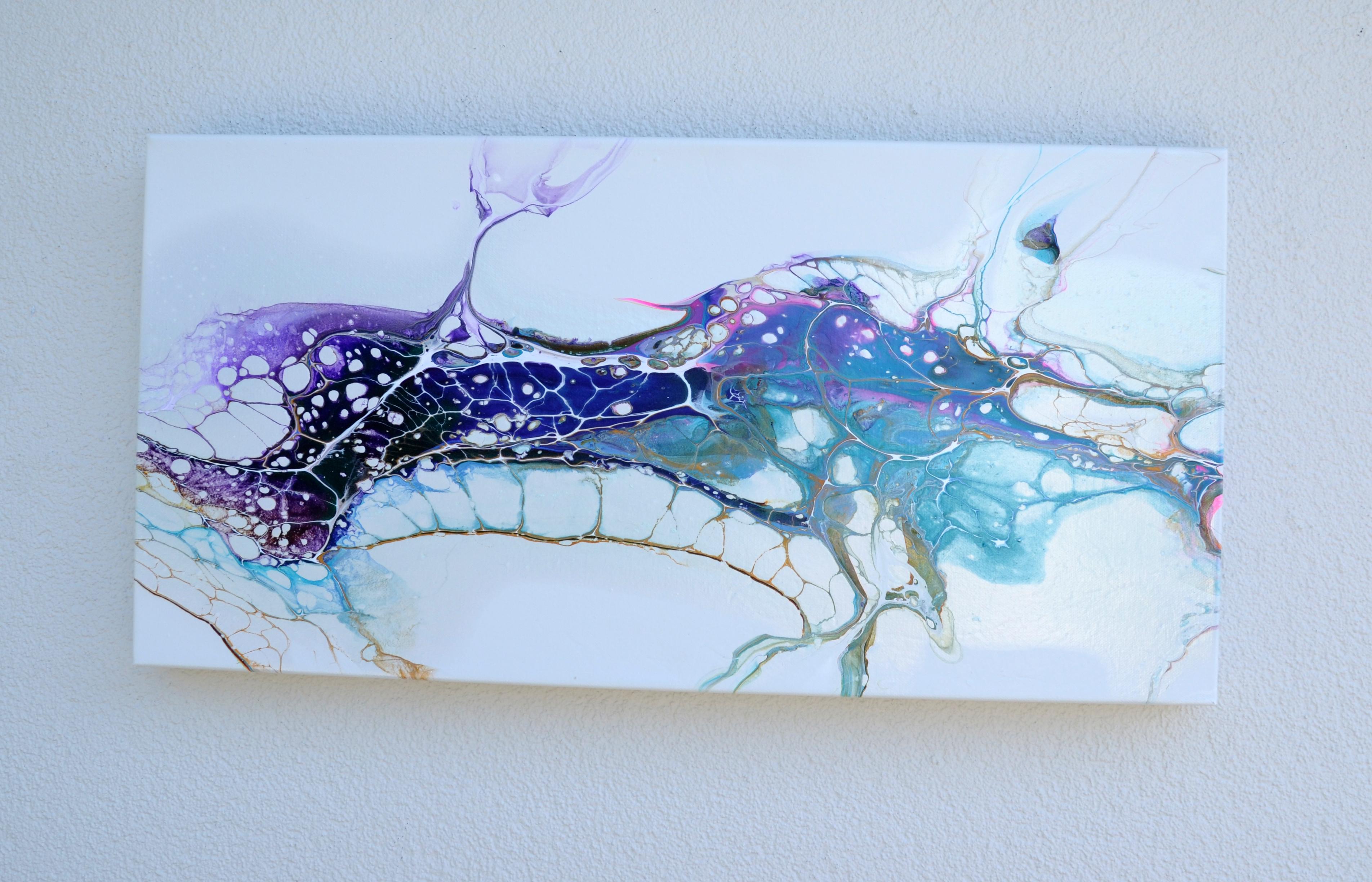 Force of Nature, Abstrakte Malerei (Blau), Abstract Painting, von Linda McCord