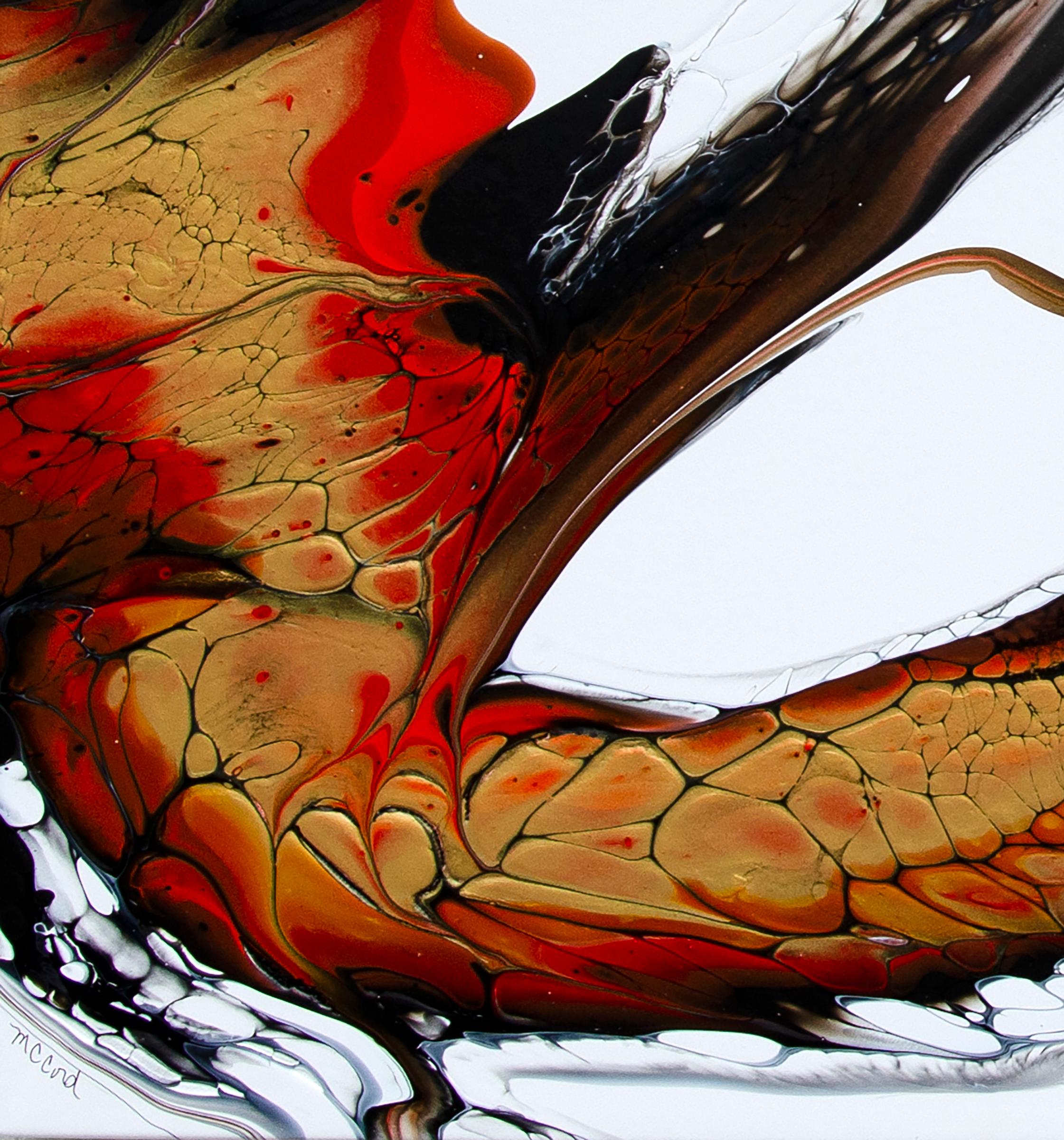 Golden Flight, Abstract Oil Painting For Sale 1