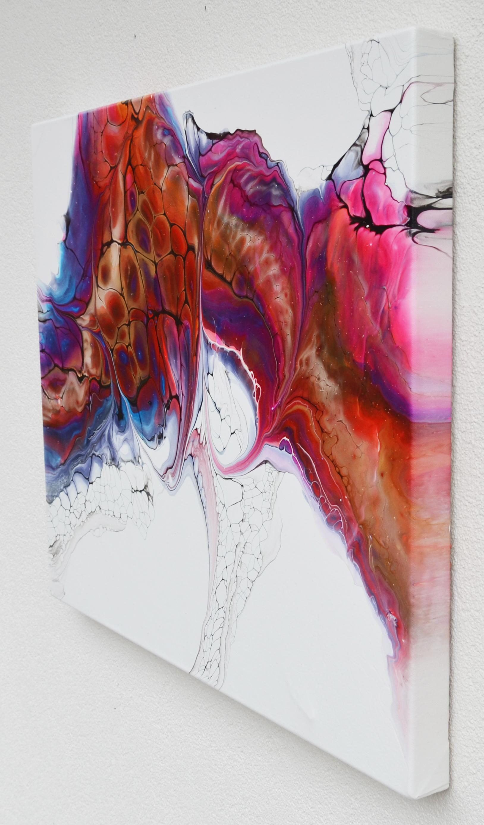Pavone, Pittura astratta - Painting di Linda McCord