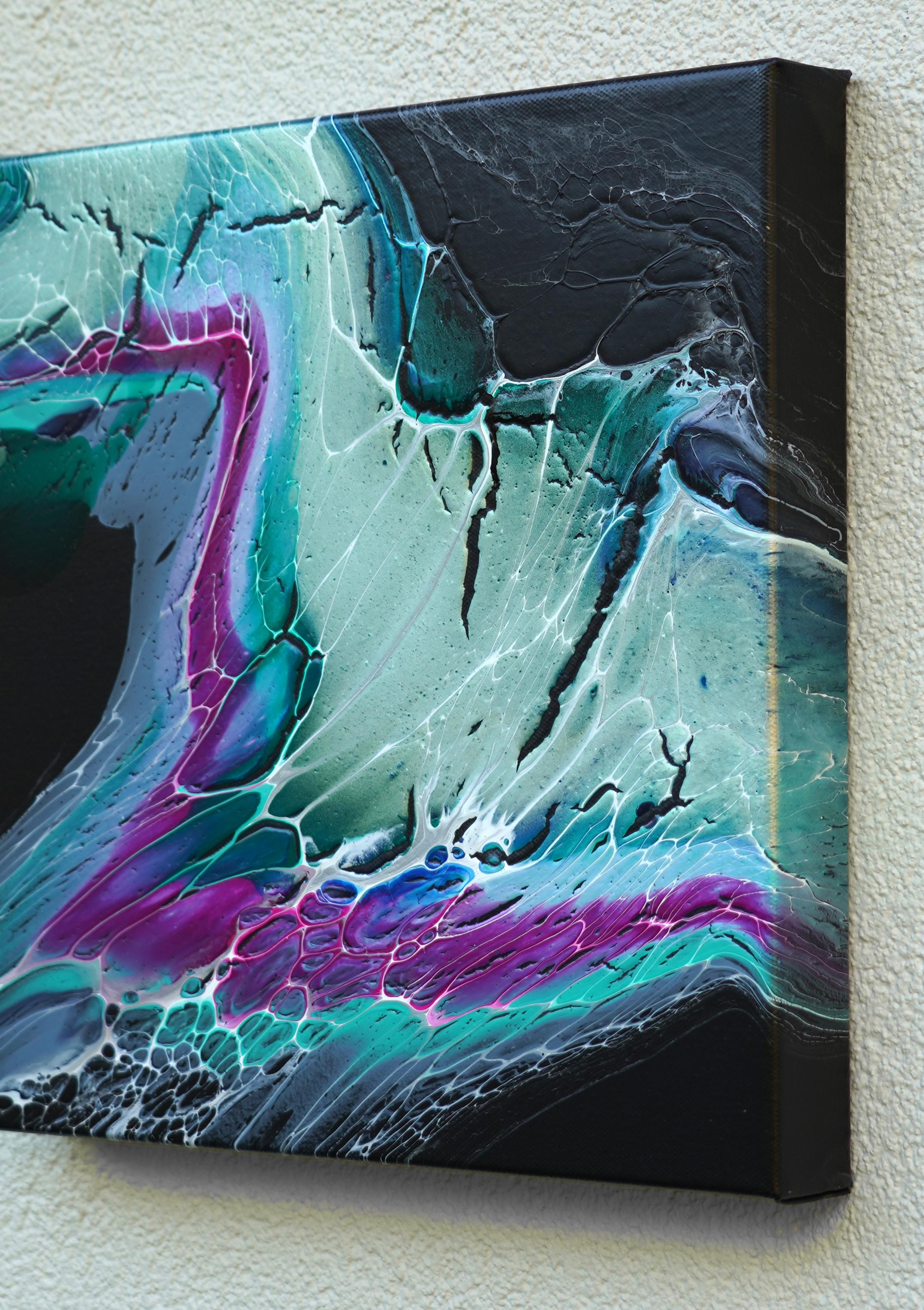Quake, Pittura astratta - Painting di Linda McCord