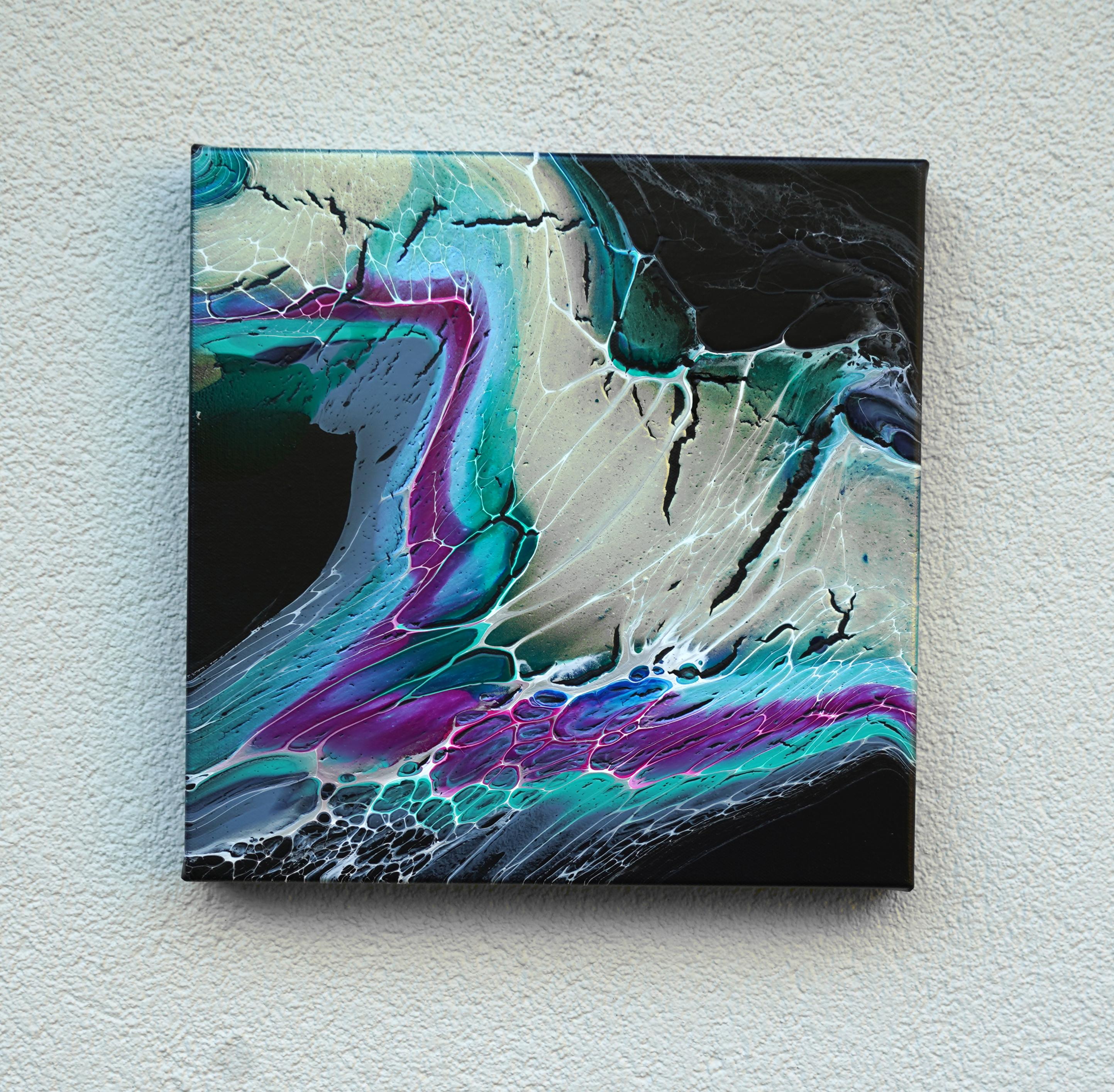 Quake, Pittura astratta - Painting Astratto di Linda McCord