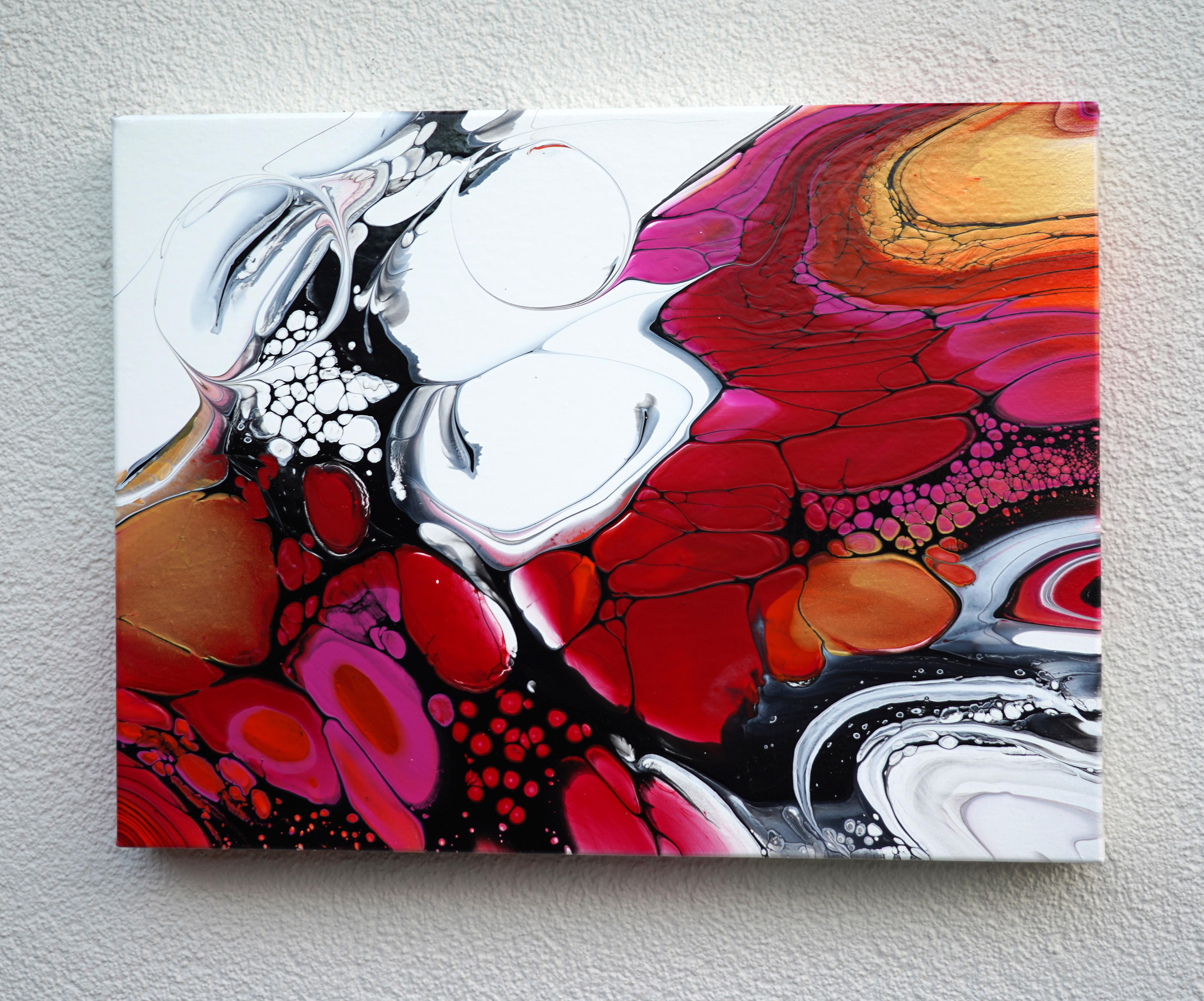 Anello intorno, pittura astratta - Painting Astratto di Linda McCord