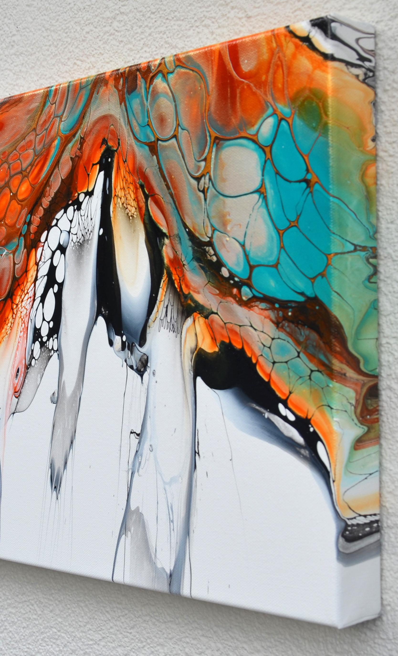 Al riparo, pittura astratta - Painting di Linda McCord