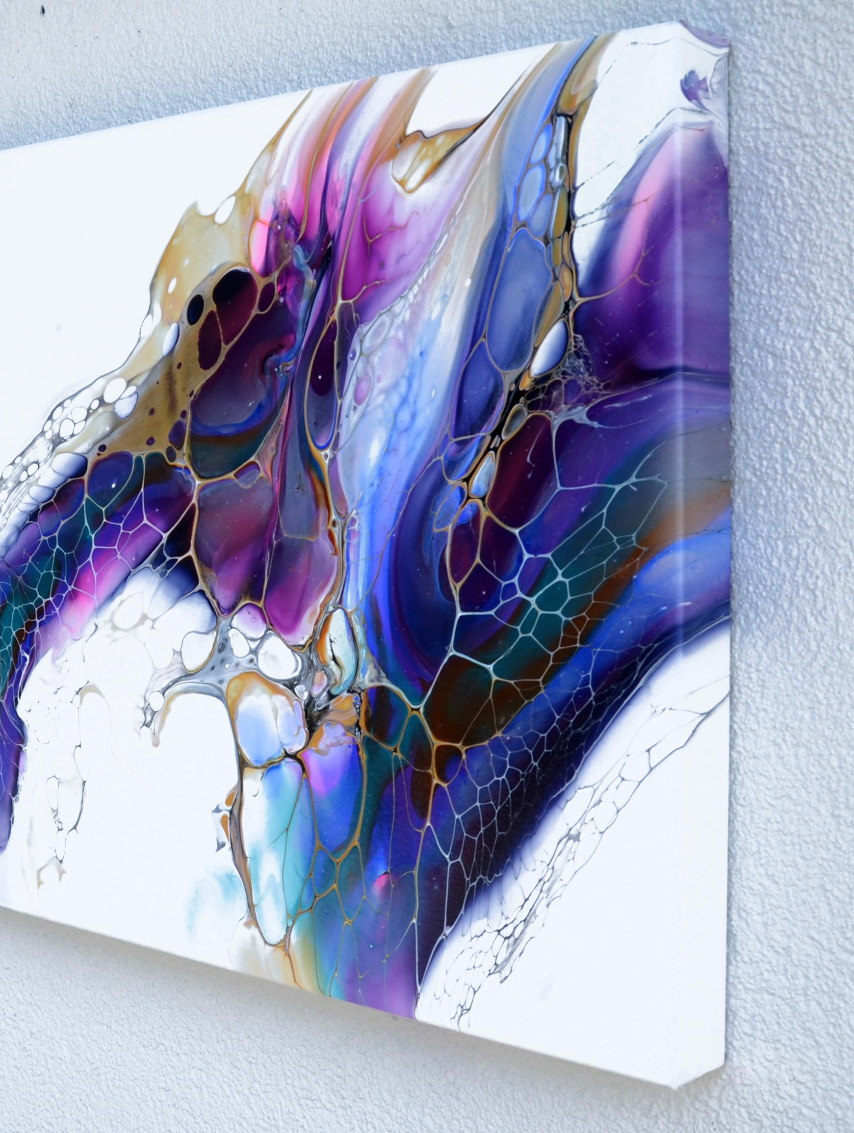 Scivolare via, pittura astratta - Painting di Linda McCord
