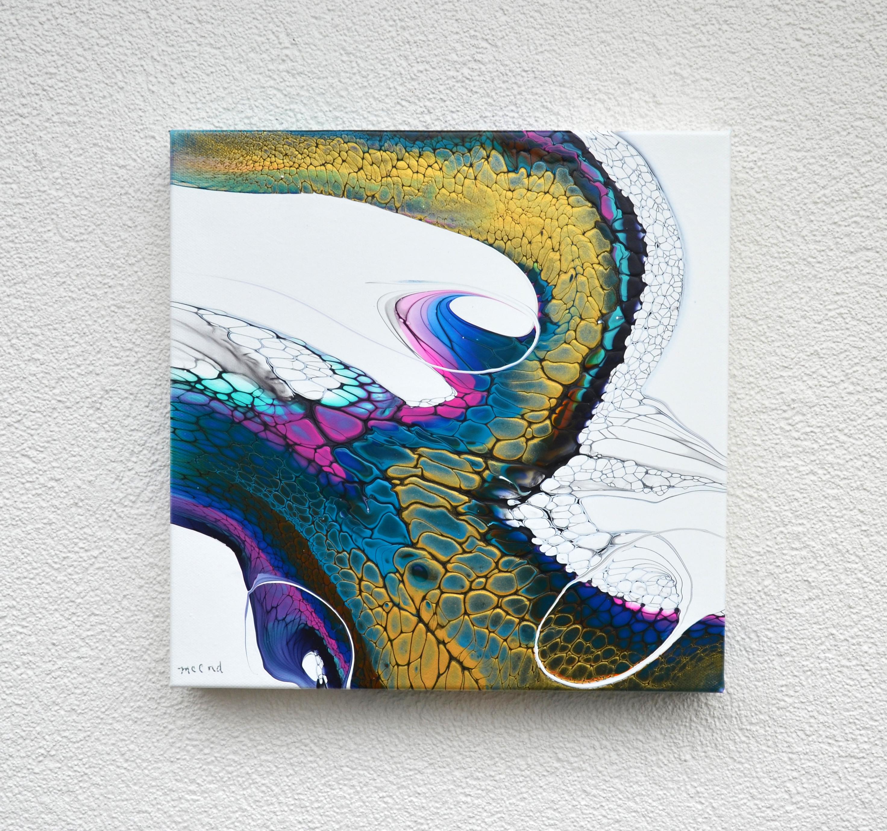 Il Terzo Cerchio, Pittura astratta - Painting Astratto di Linda McCord