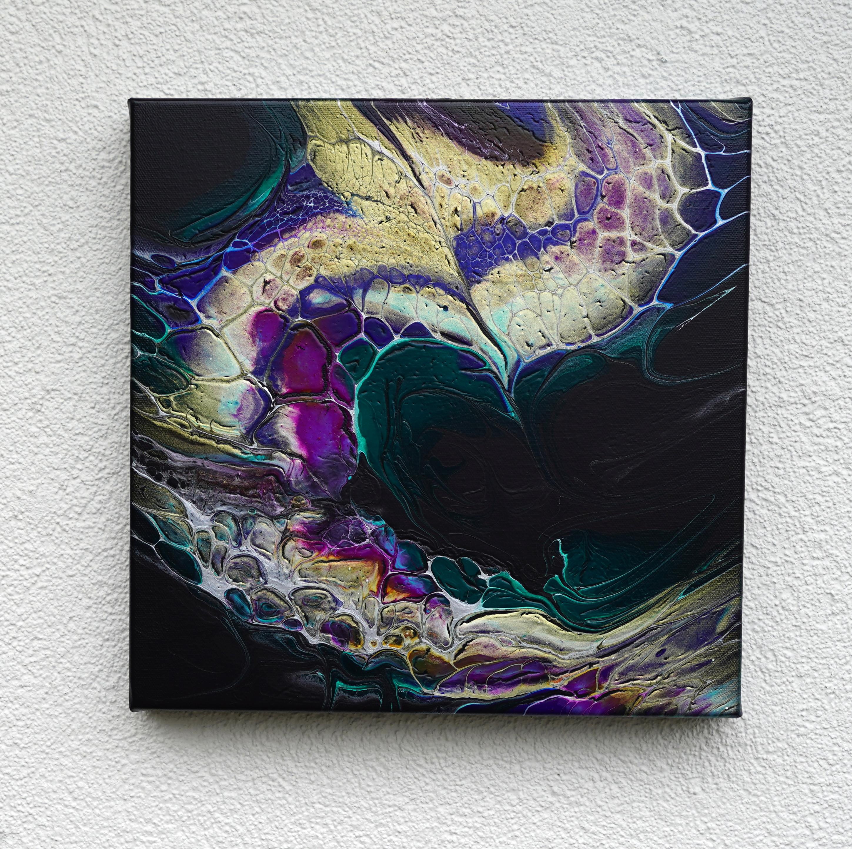 Turnabout, Pittura astratta - Painting Astratto di Linda McCord