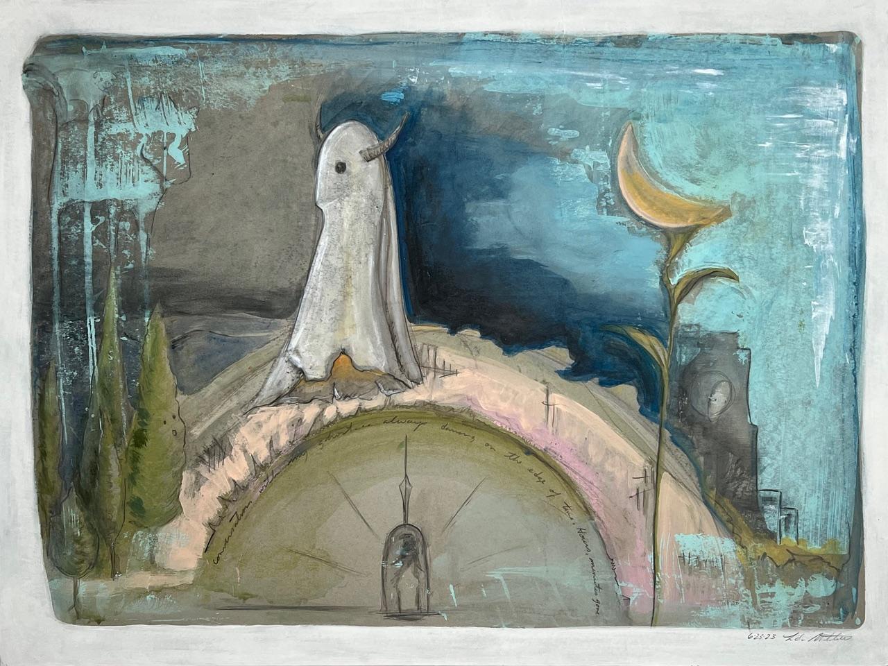 Linda Mitchell Animal Painting - Ghost