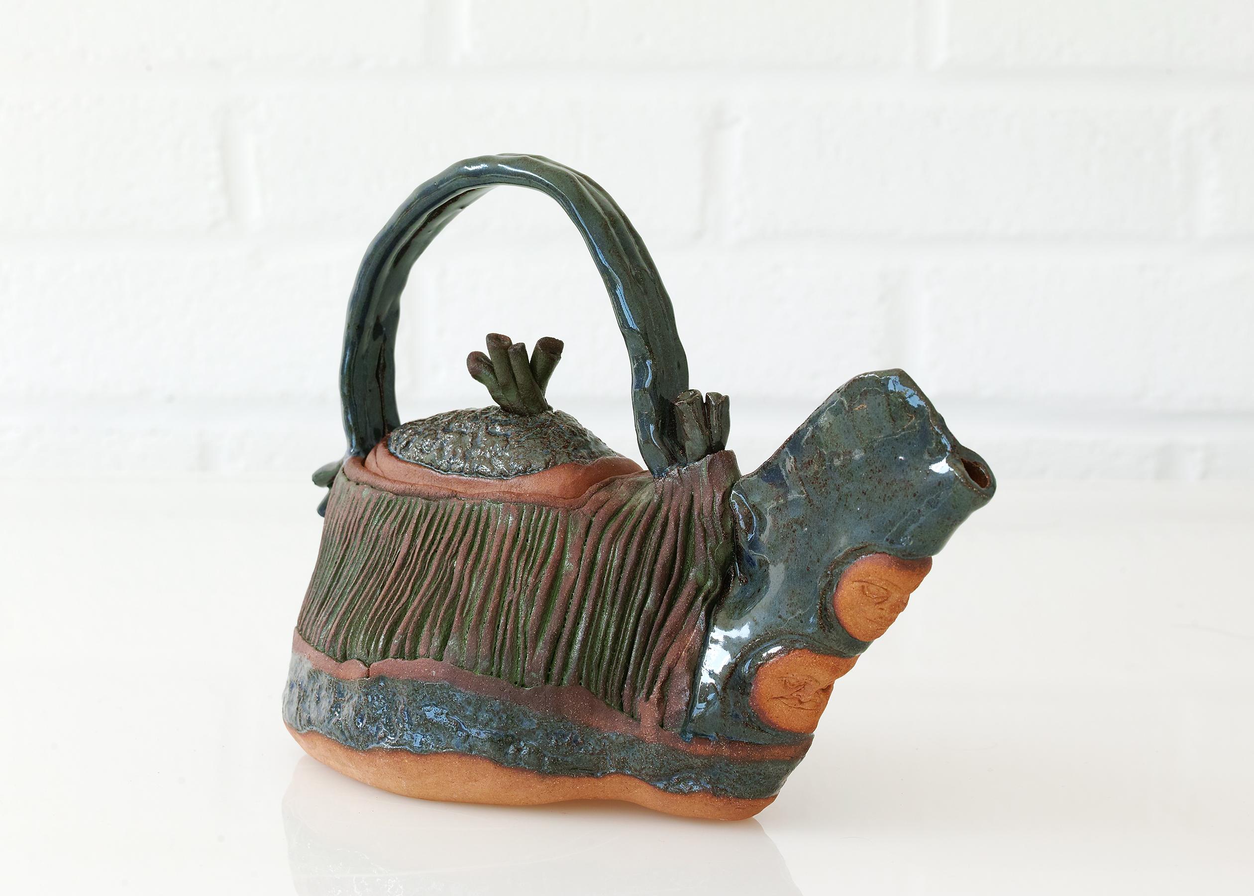 Linda Mosley Studio Pottery Teapot For Sale 3