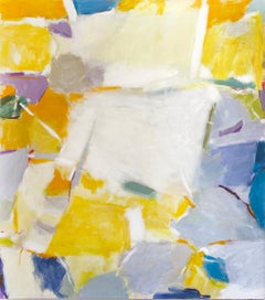 Colorful Abstract Oil Painting by Linda Nisselson 'For Now'