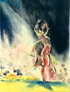 Original-impressionistische Monotypie „Capricho“