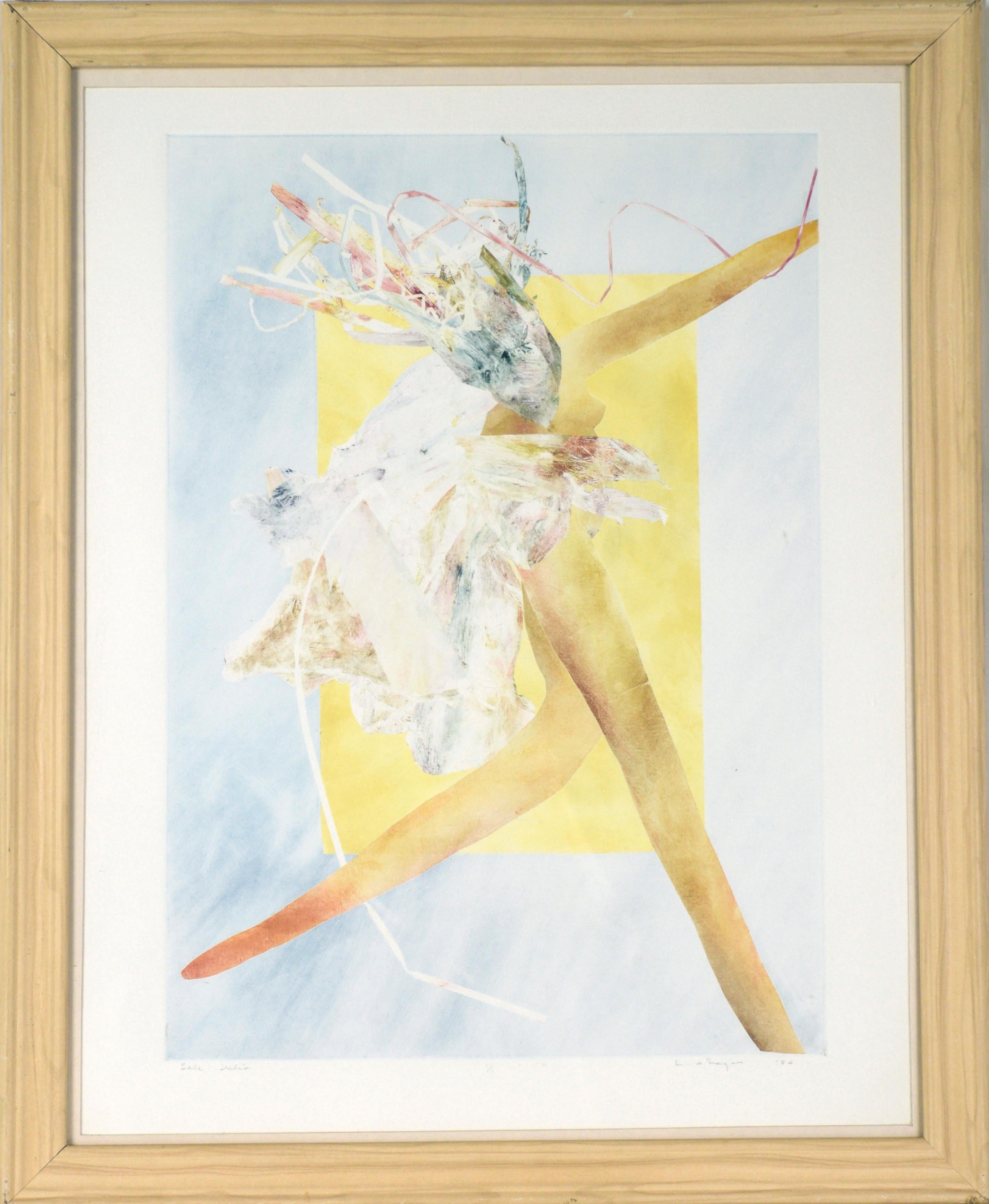 "Venta Julia" Monotipo figurativo abstracto de una bailarina