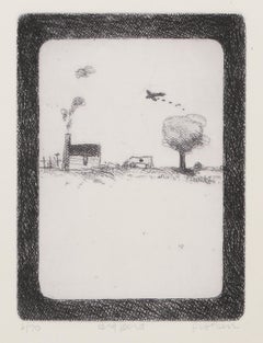 Big Bird, Modern Etching by Linda Plotkin
