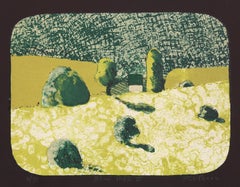 Blue Hill II, Litografía moderna de Linda Plotkin