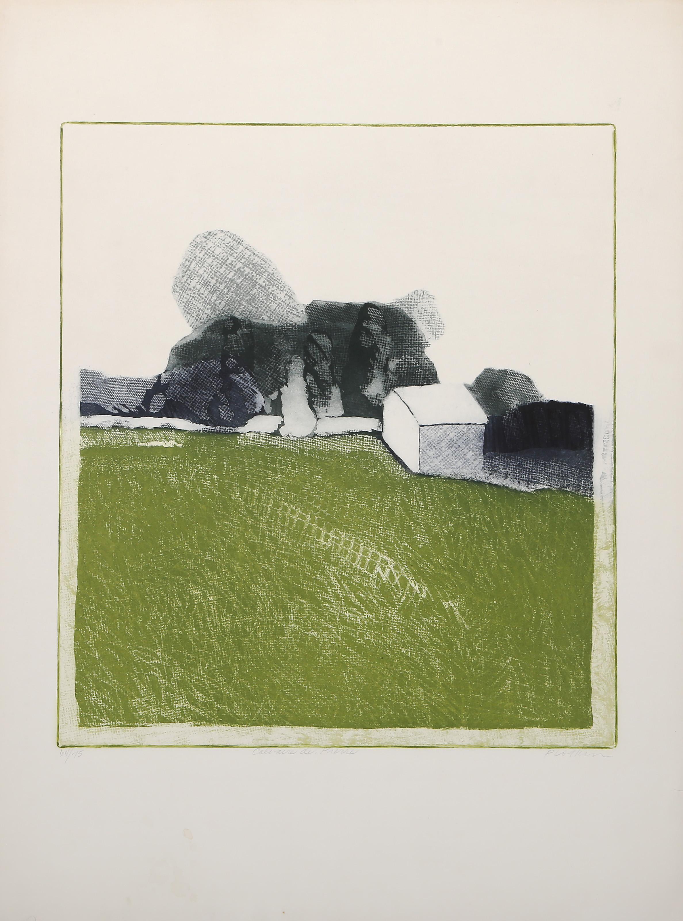 Calvaire de Pierre, Modern Etching and Aquatint by Linda Plotkin For Sale 1