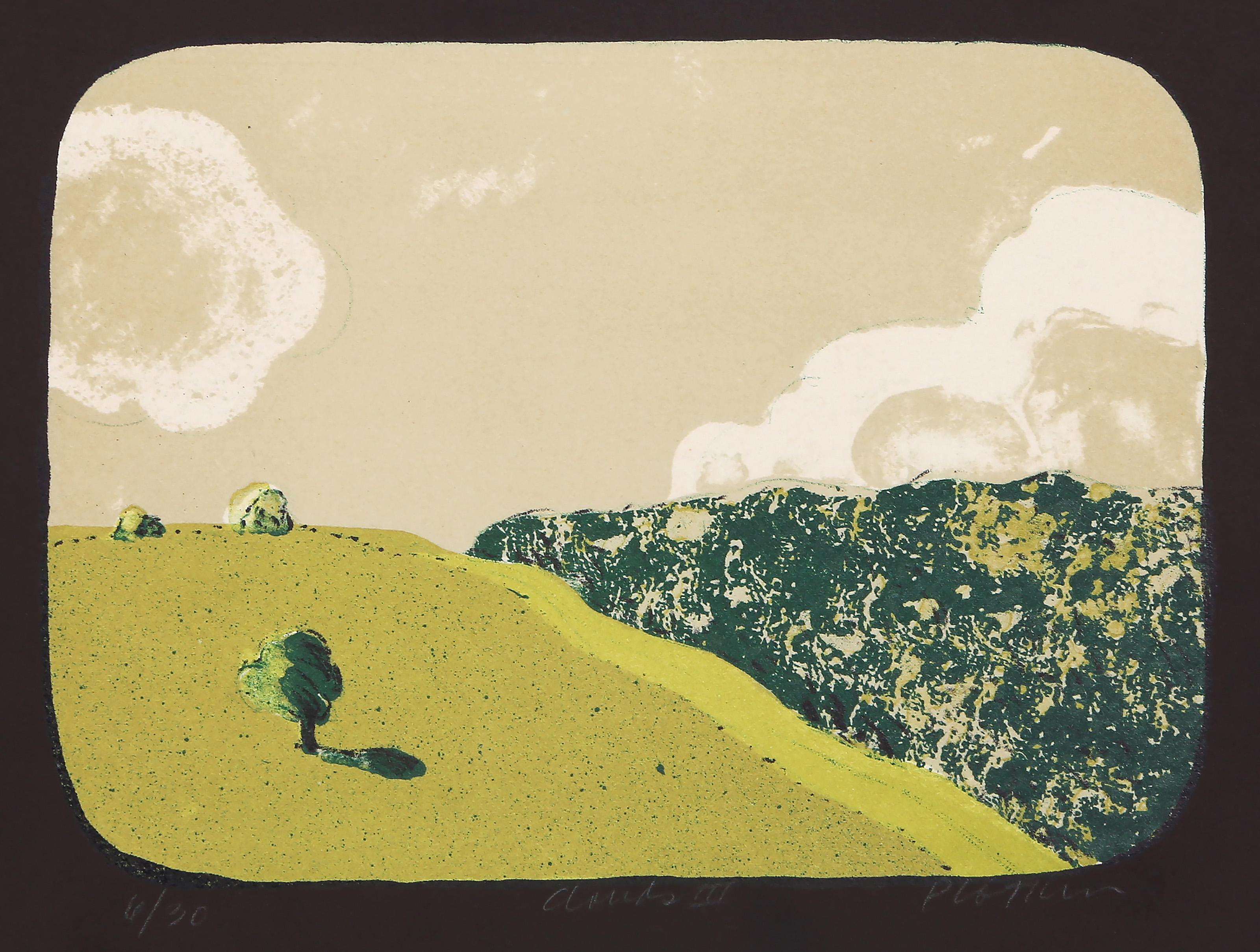 Linda Plotkin, American (1938 - ) - Clouds III, Year:  circa 1965, Medium:  Lithograph, signed, titled and numbered in pencil, Edition:  6/30, Image Size:  6.5 x 9 inches, Size:  9.5 x 13 in. (24.13 x 33.02 cm) 