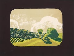 Wolken IV, moderne Lithographie von Linda Plotkin