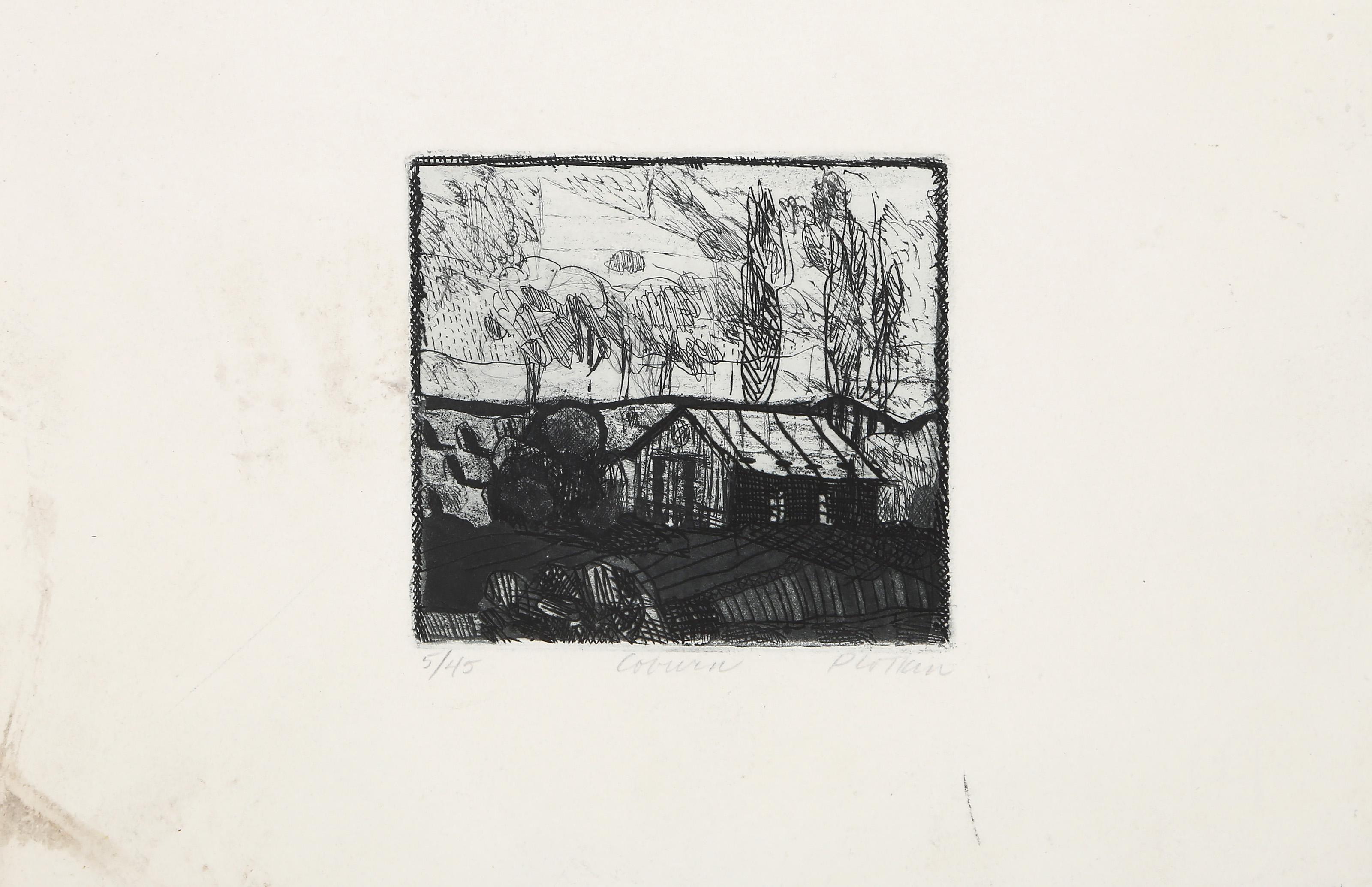 Coburn, Modern Etching by Linda Plotkin For Sale 1