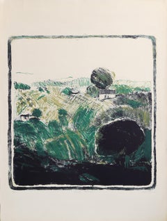 Früher Herbst, moderne Lithographie von Linda Plotkin