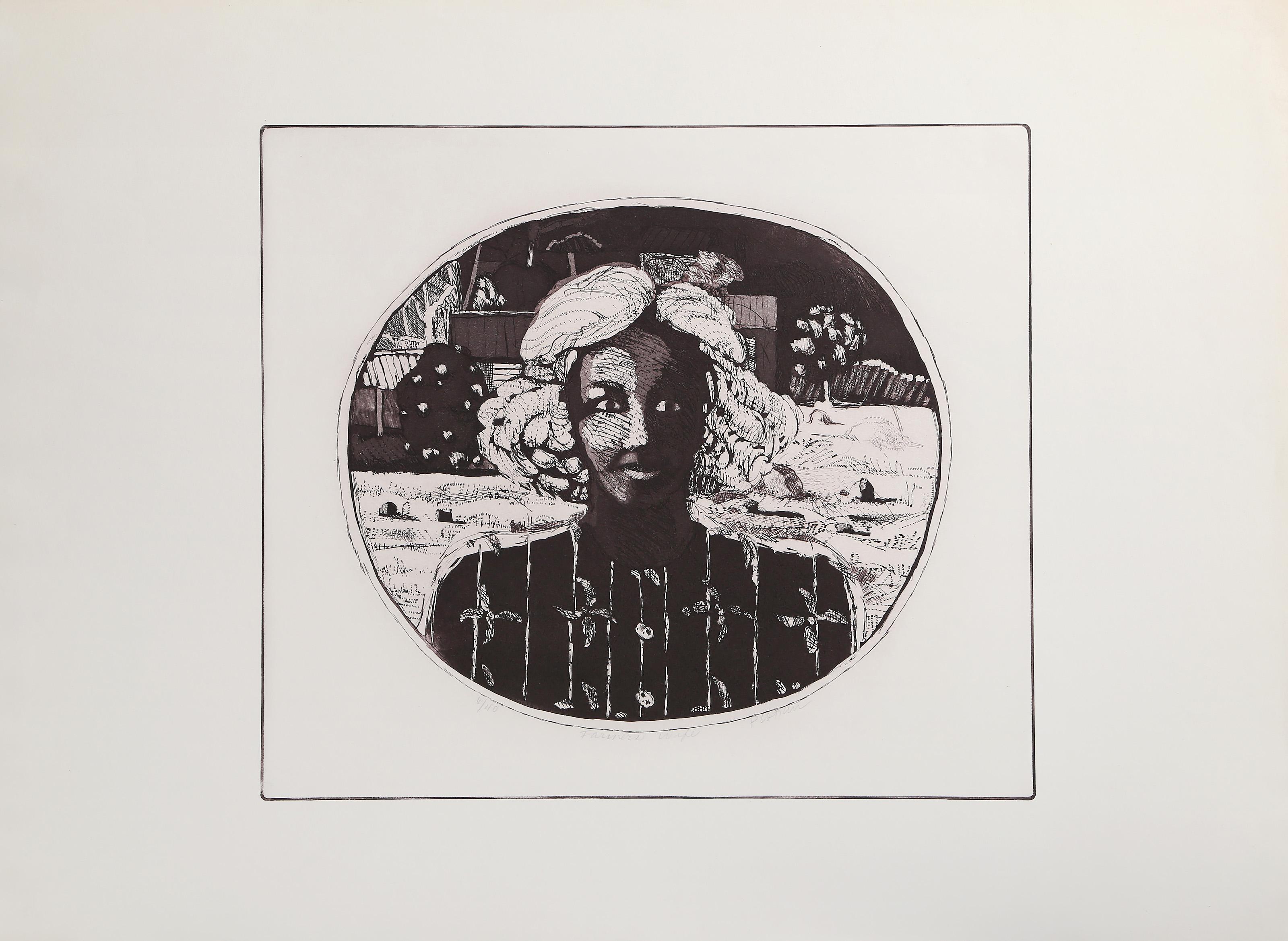 Farmers Wife, Modern Etching by Linda Plotkin For Sale 1