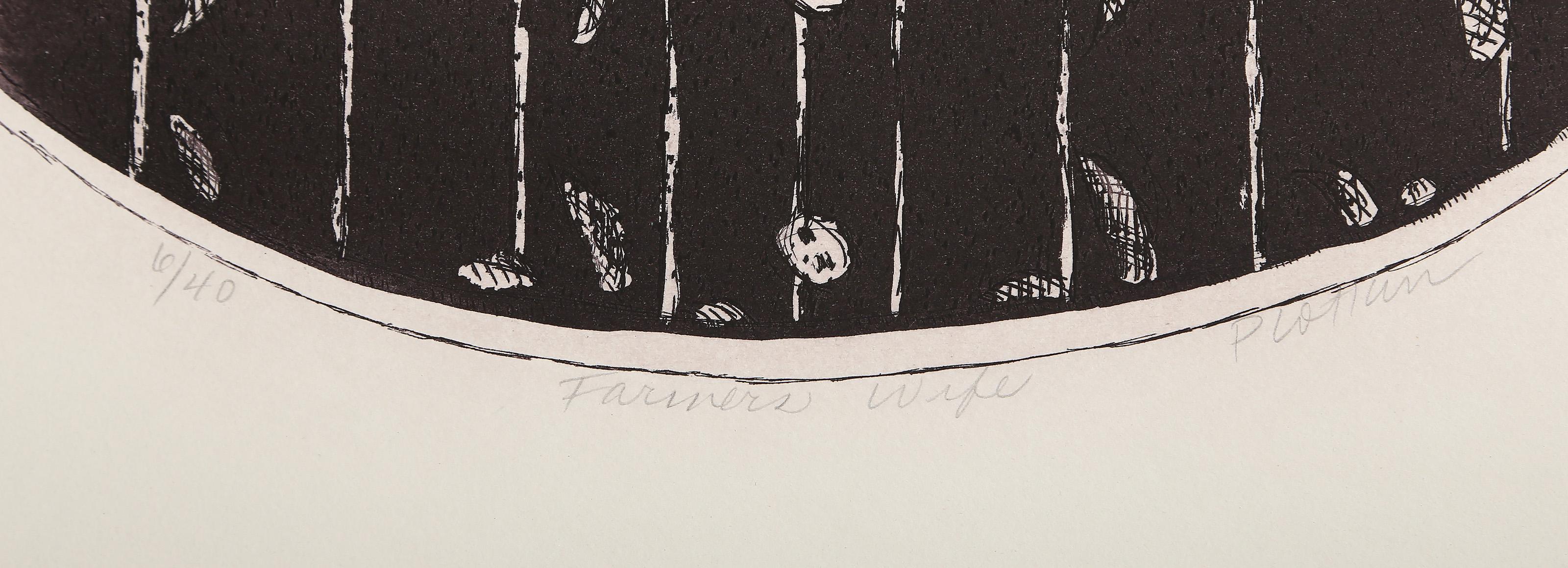 Farmers Wife, Modern Etching by Linda Plotkin For Sale 4