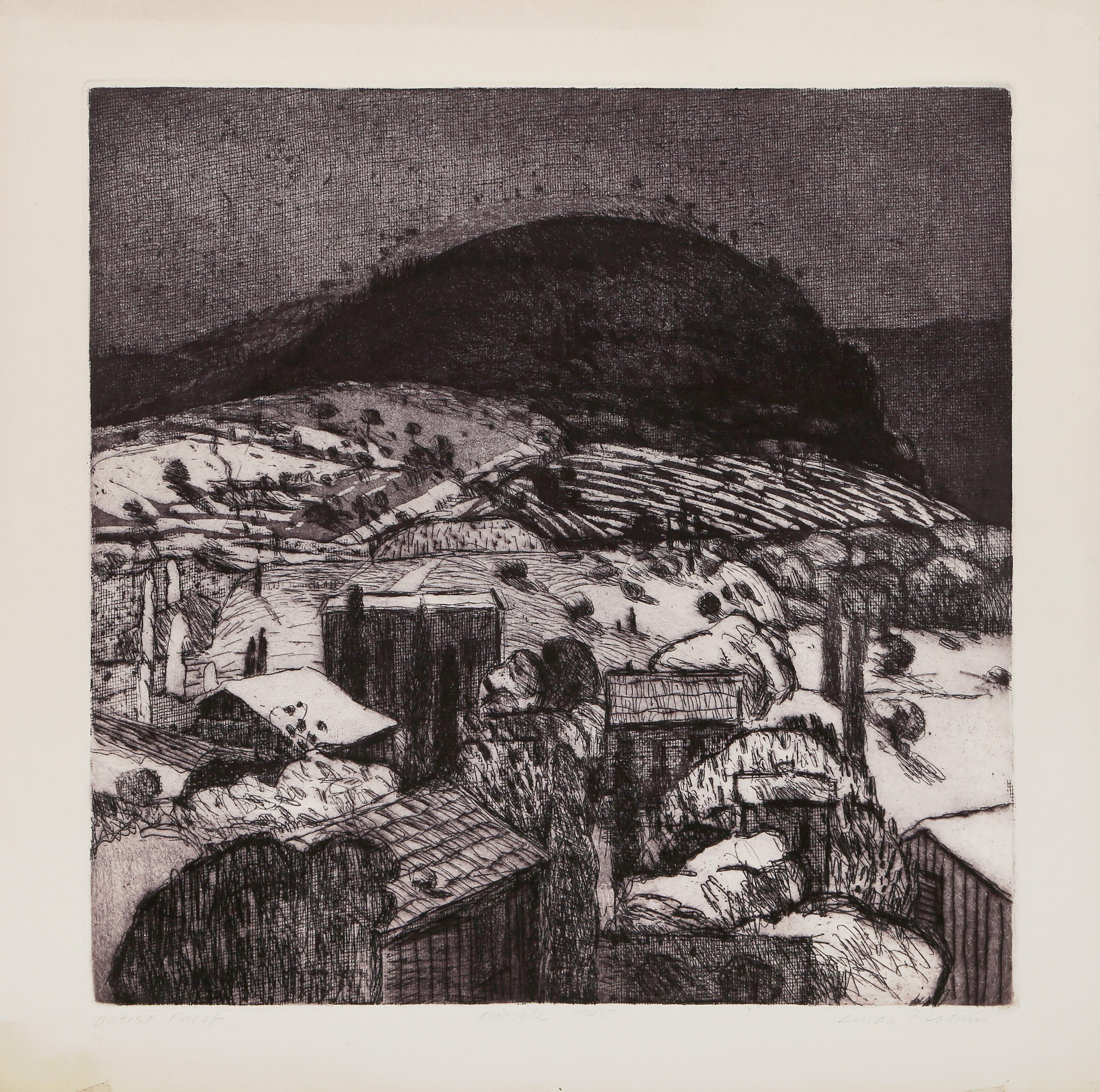 Fiesole, Modern Etching by Linda Plotkin For Sale 1