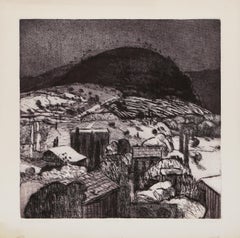 Fiesole, Modern Etching by Linda Plotkin