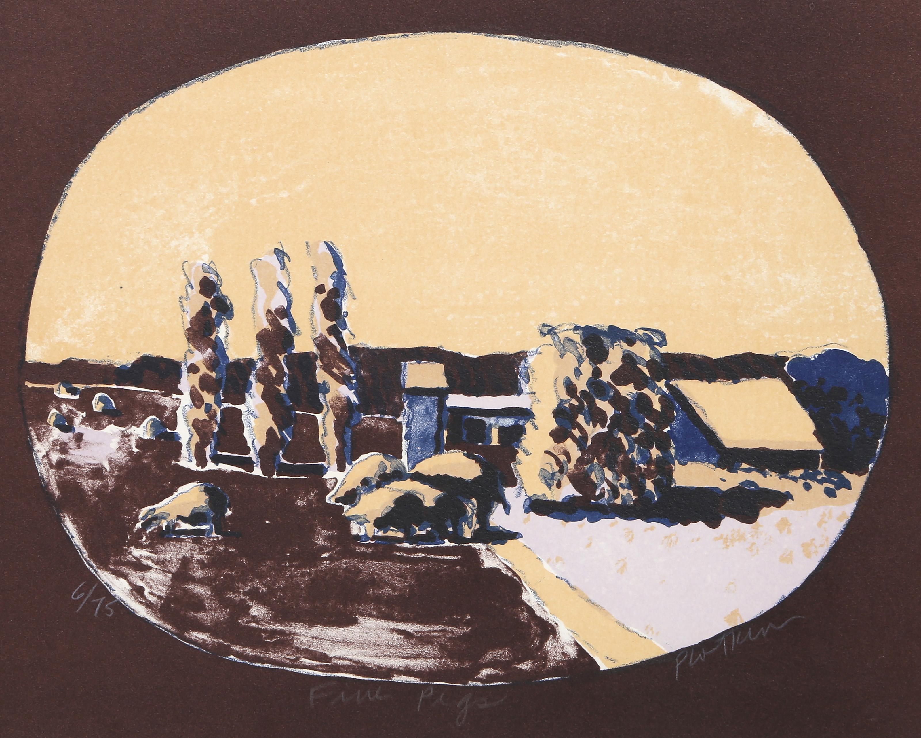 Linda Plotkin, American (1938 - ) - Fine Pigs, Year:  circa 1965, Medium:  Screenprint, signed, titled and numbered in pencil, Edition:  6/75, Image Size:  7.75 x 10.25 inches, Size:  9.25 x 11.75 in. (23.5 x 29.85 cm) 