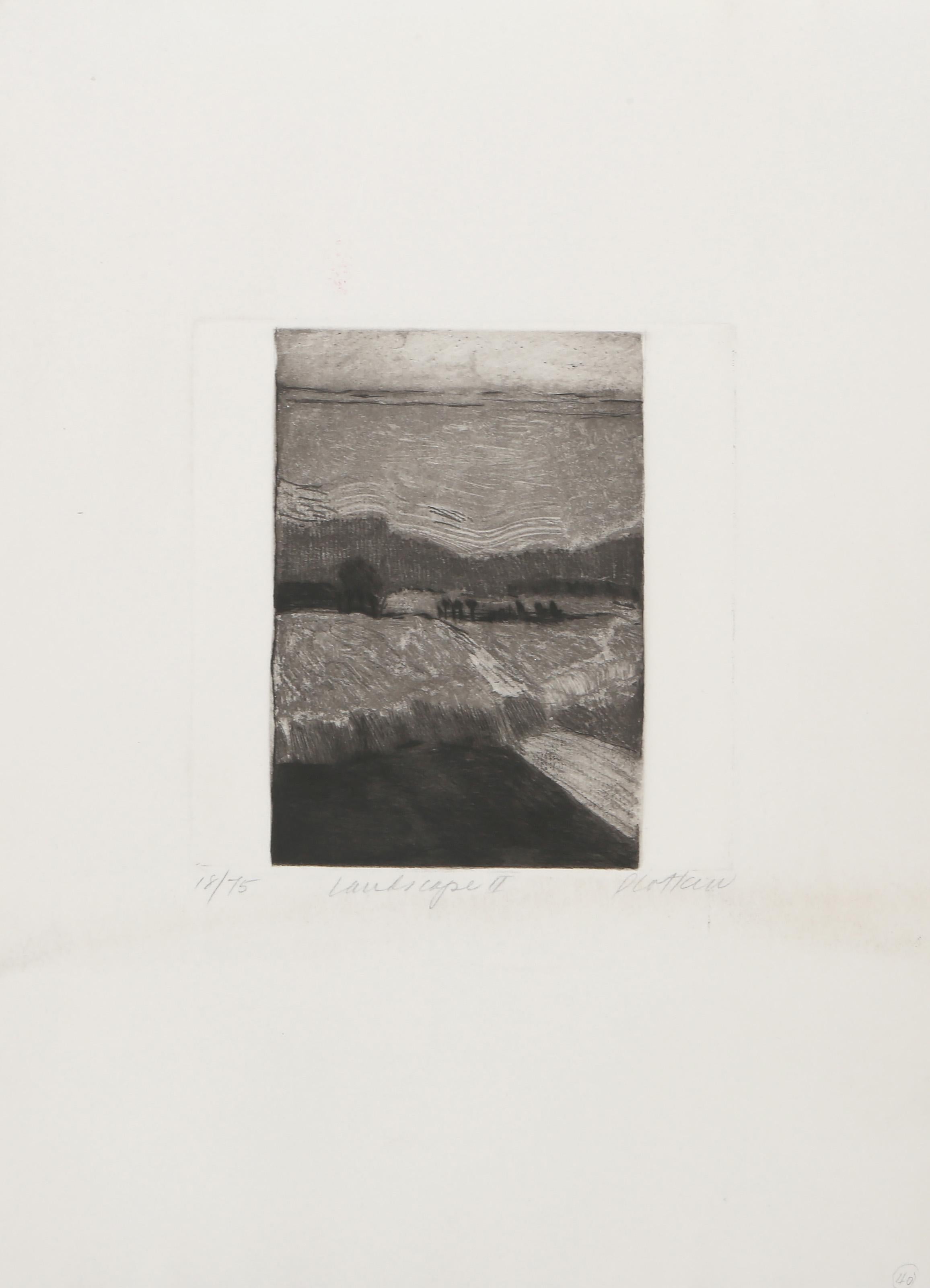 Landscape II, Modern Etching by Linda Plotkin For Sale 1