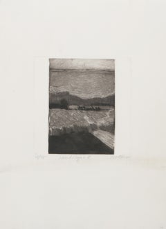 Landscape II, Modern Etching by Linda Plotkin