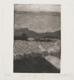 Landscape II, Modern Etching by Linda Plotkin
