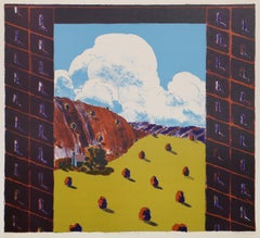 Oh What a Lovely Day IV, lithographie moderne de Linda Plotkin