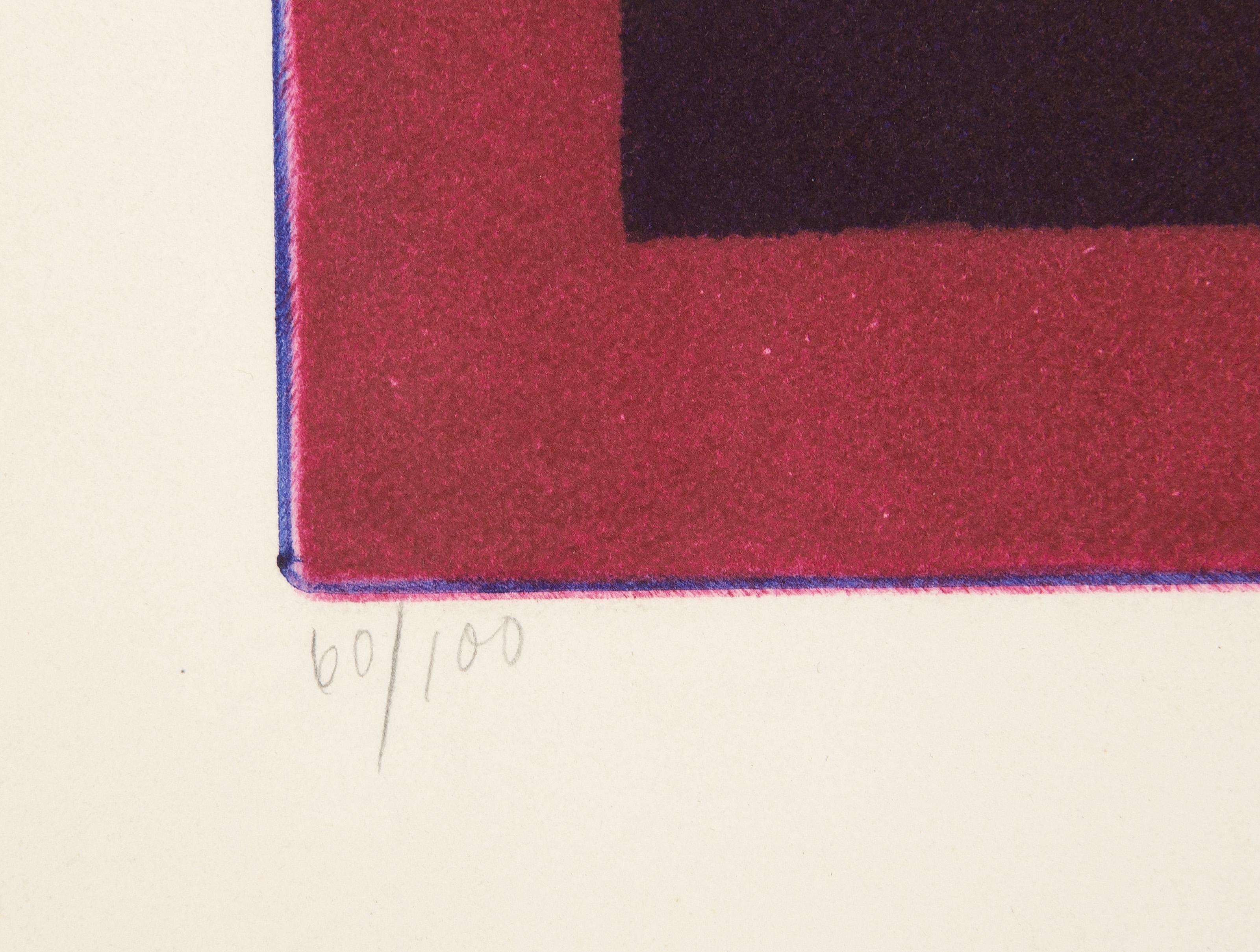 Una mañana, litografía minimalista de Linda Plotkin 1