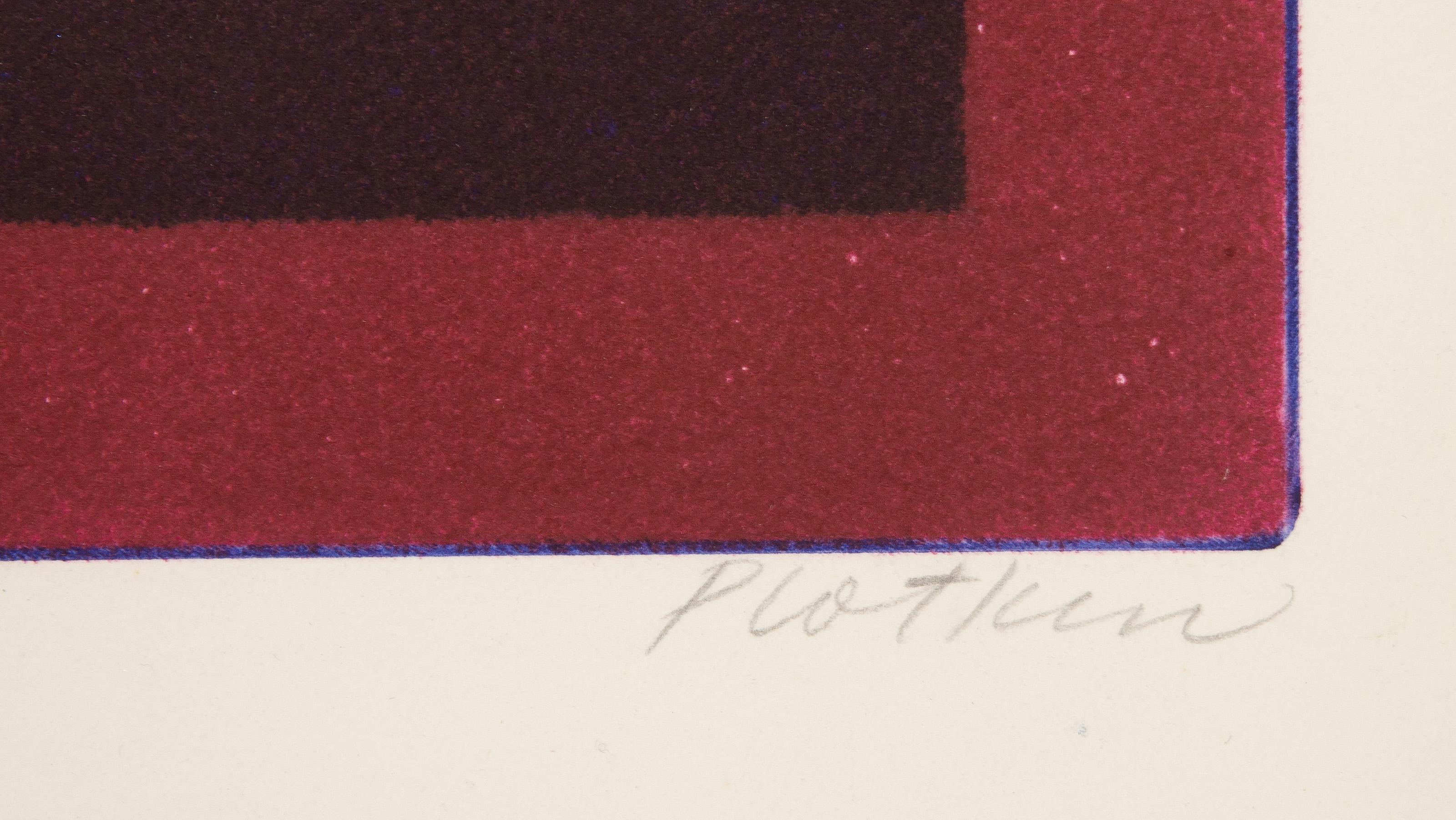 Una mañana, litografía minimalista de Linda Plotkin 2