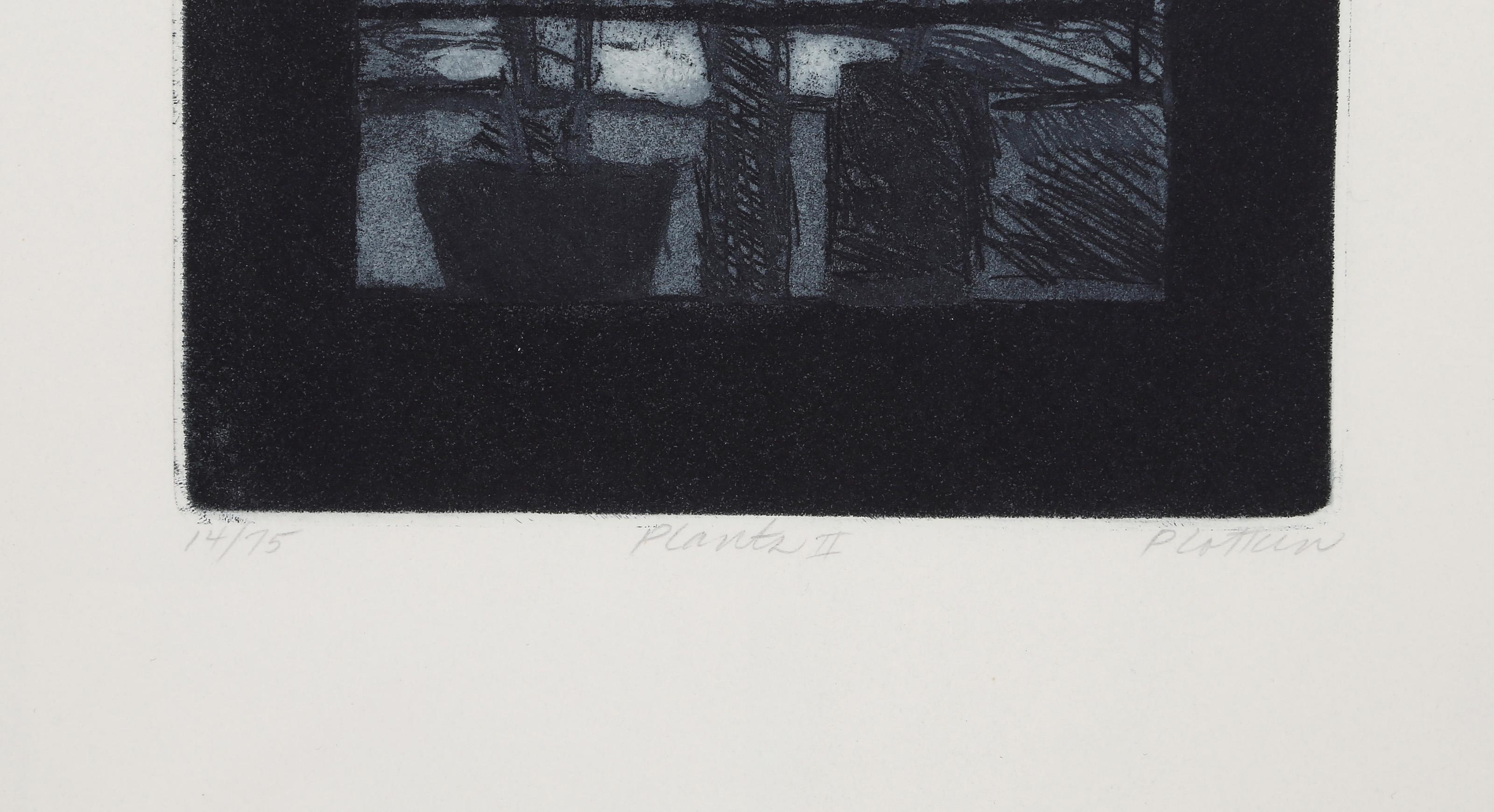 Plants II, Modern Etching and Aquatint by Linda Plotkin For Sale 2
