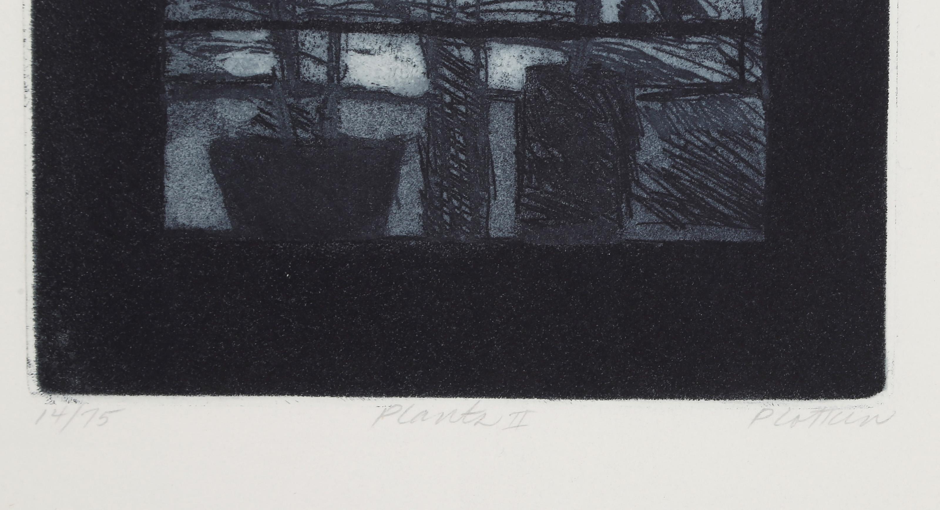Plants II, Modern Etching and Aquatint by Linda Plotkin For Sale 3