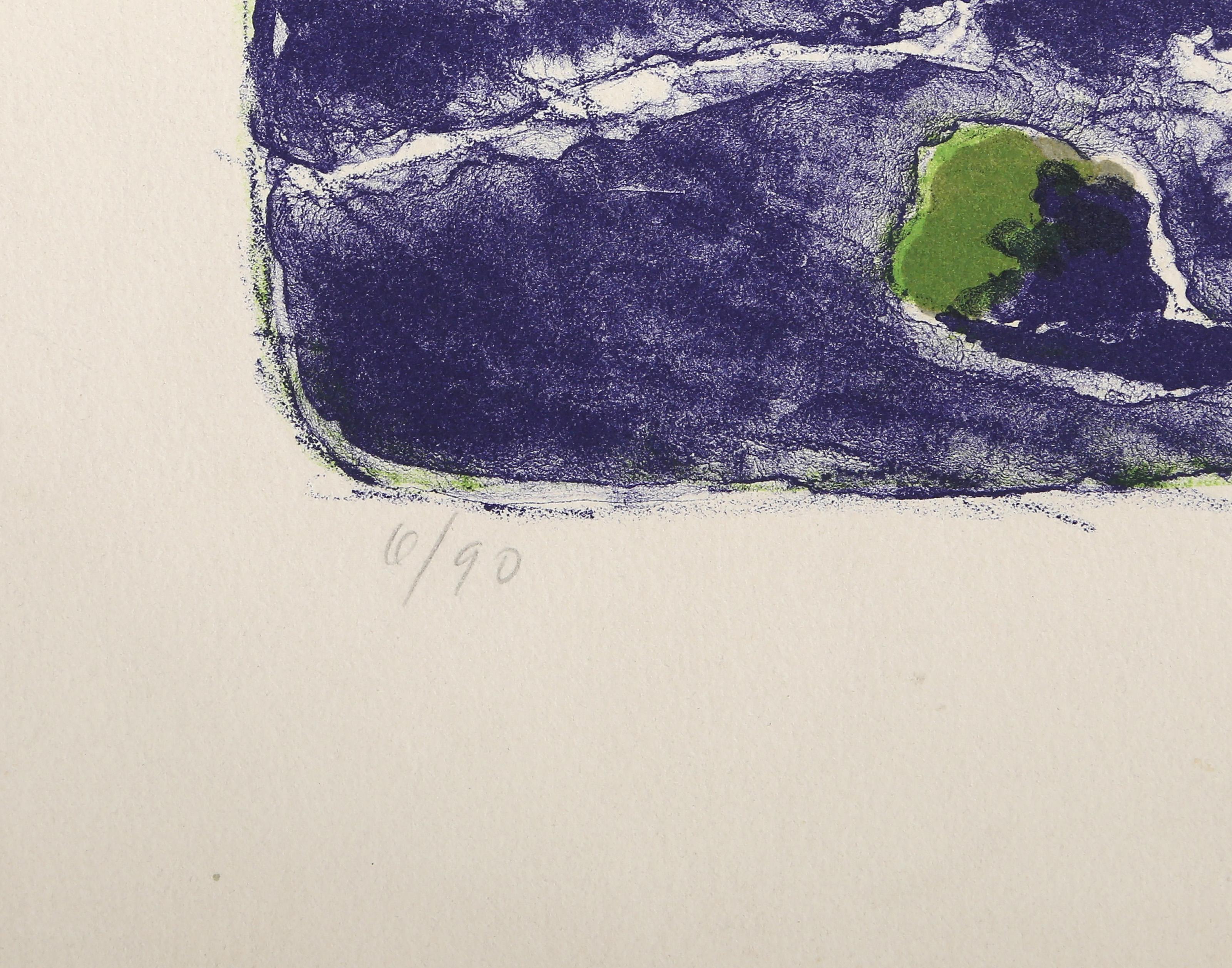 Poplars II, Modern Lithograph by Linda Plotkin For Sale 2