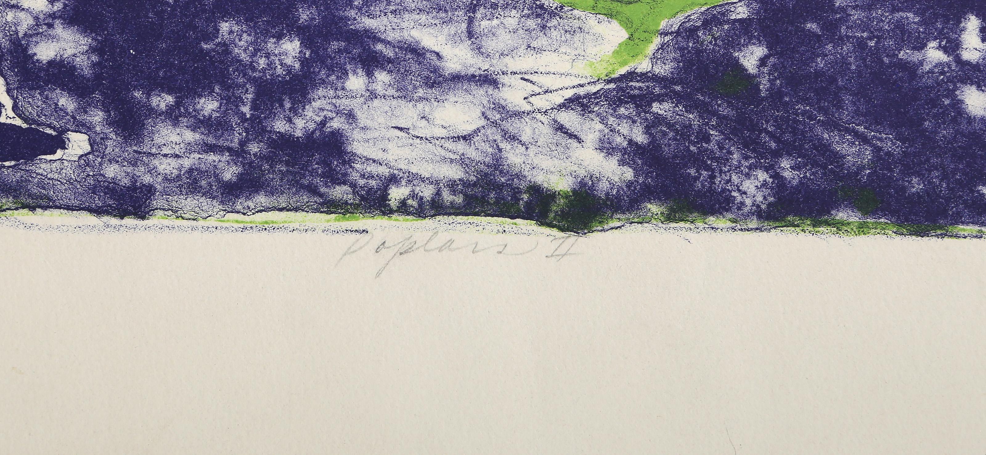 Poplars II, Modern Lithograph by Linda Plotkin For Sale 4
