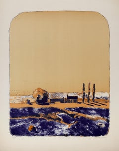 Poplars III, moderne Lithographie von Linda Plotkin