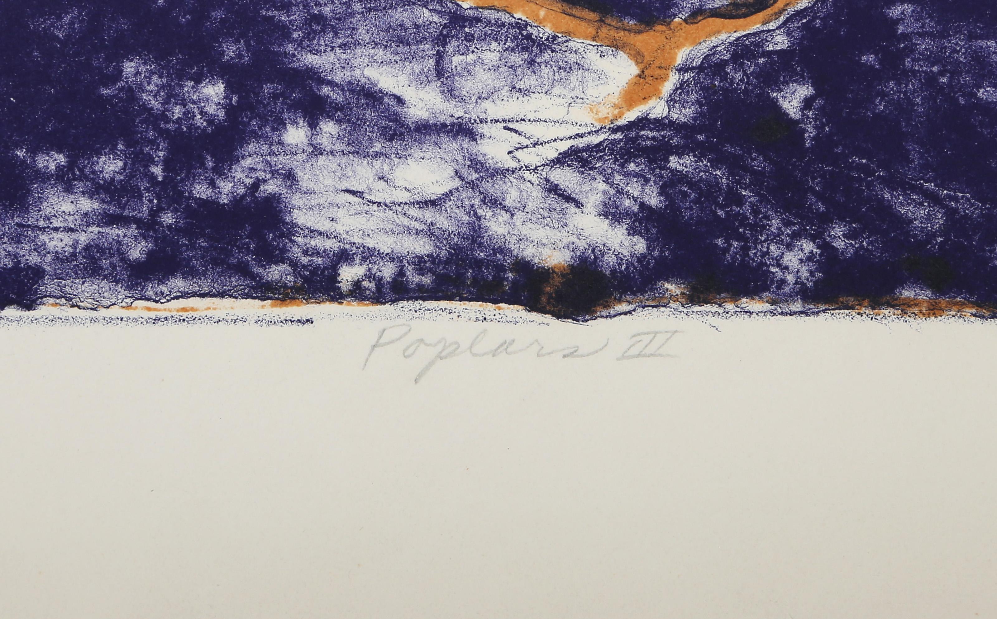 Poplars III, Modern Lithograph by Linda Plotkin For Sale 4