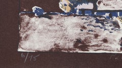 Mucca viola, serigrafia moderna di Linda Plotkin