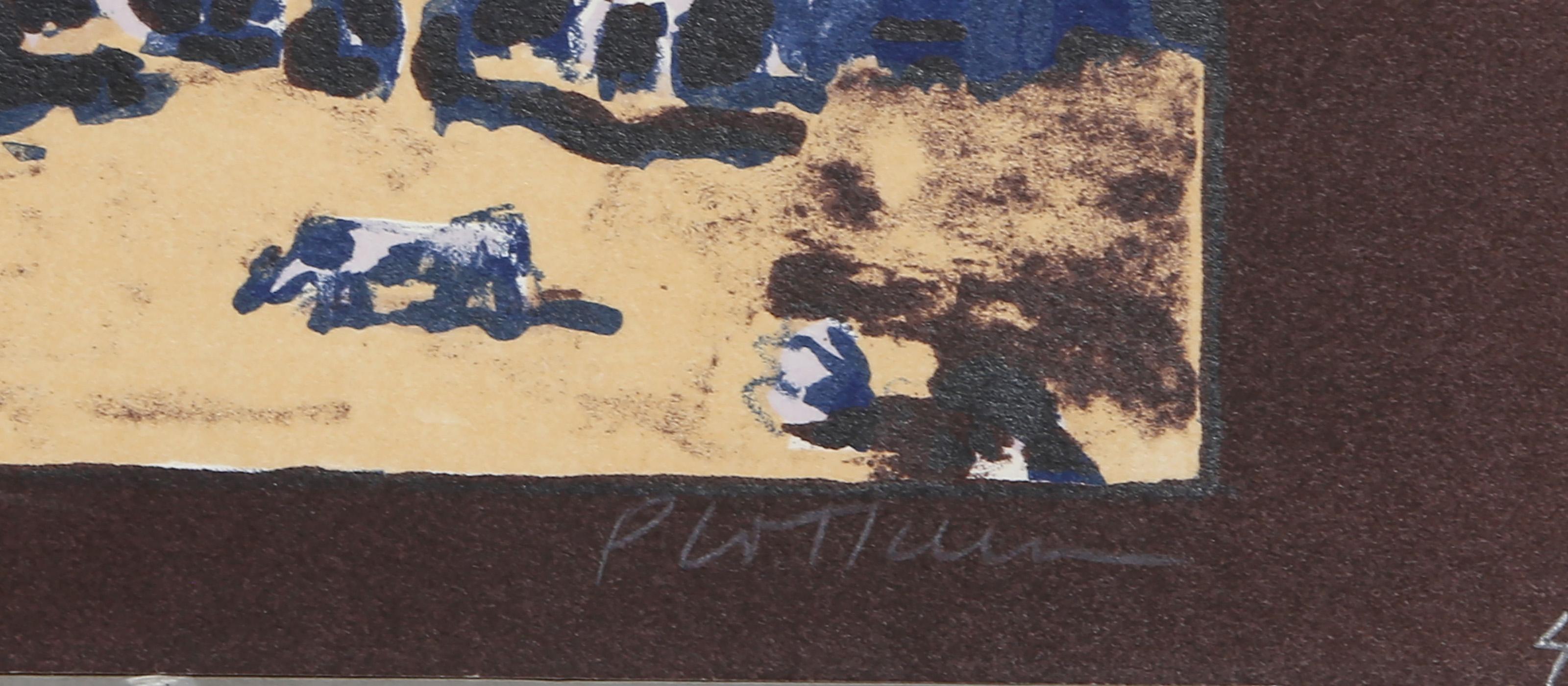 Purple Cow, Modern Screenprint by Linda Plotkin For Sale 2