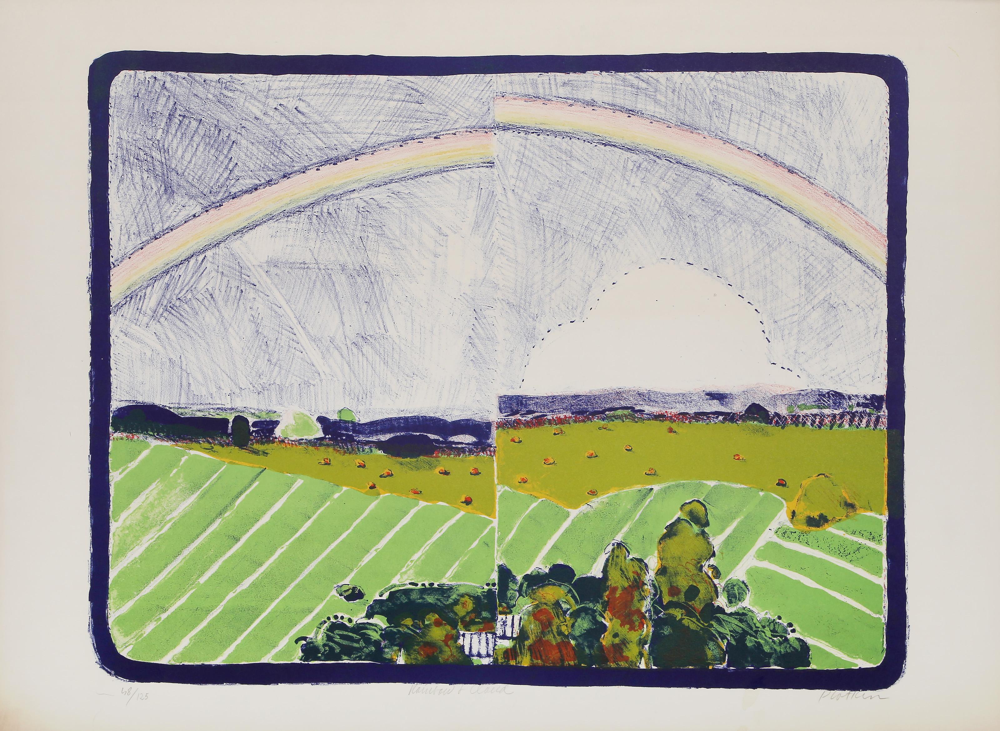Nuage arc-en-ciel, lithographie moderne de Linda Plotkin en vente 2