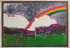 Rainbow Landscape, Modern Lithograph by Linda Plotkin